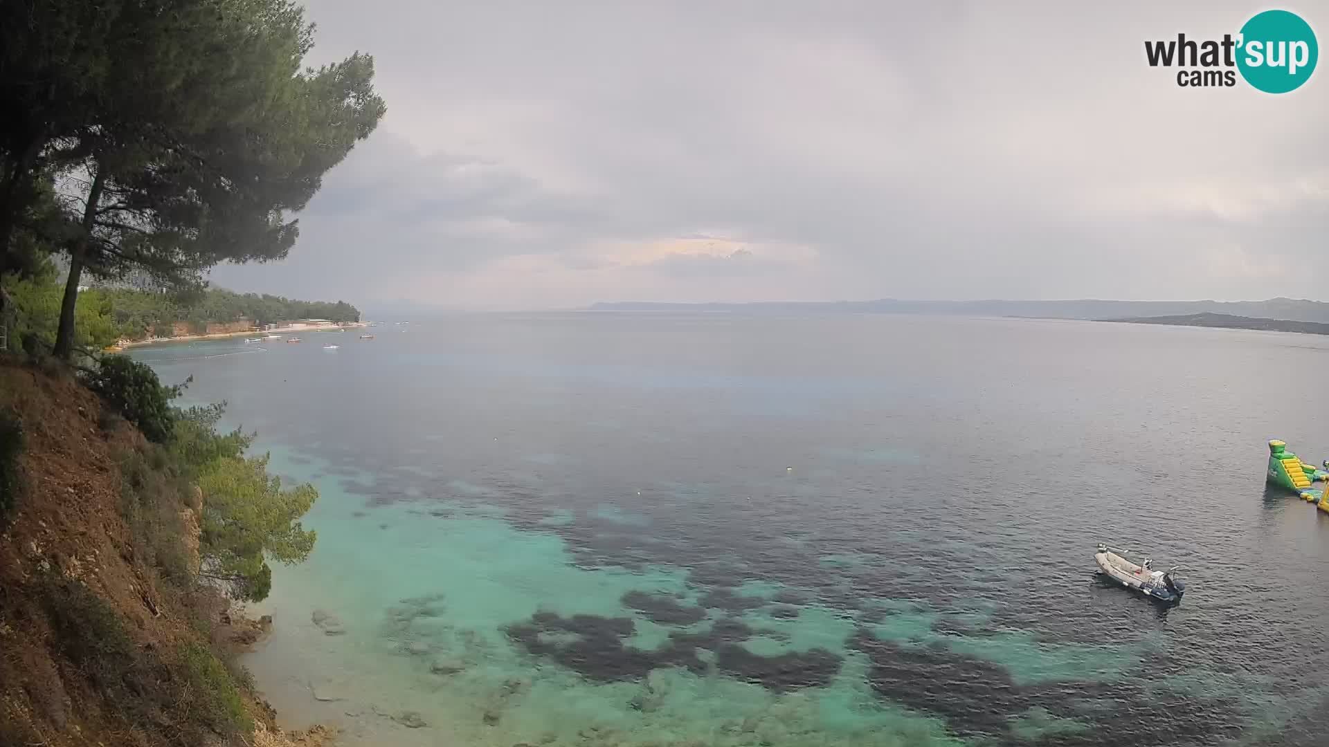 Webcam Spiaggia Potočine Bol – Vista live sulla spiaggia Borak, Isola di Brač