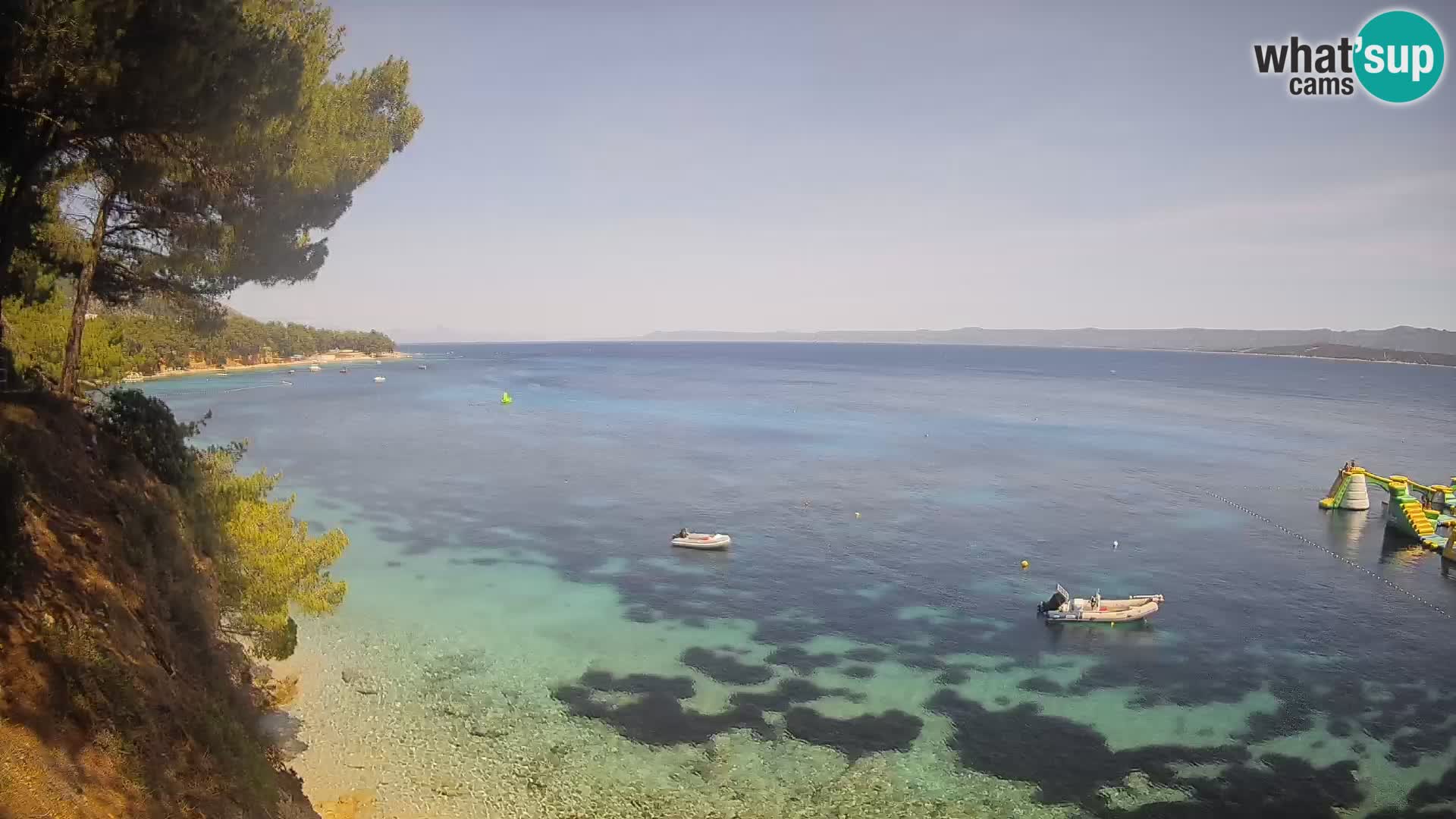 Webcam Spiaggia Potočine Bol – Vista live sulla spiaggia Borak, Isola di Brač