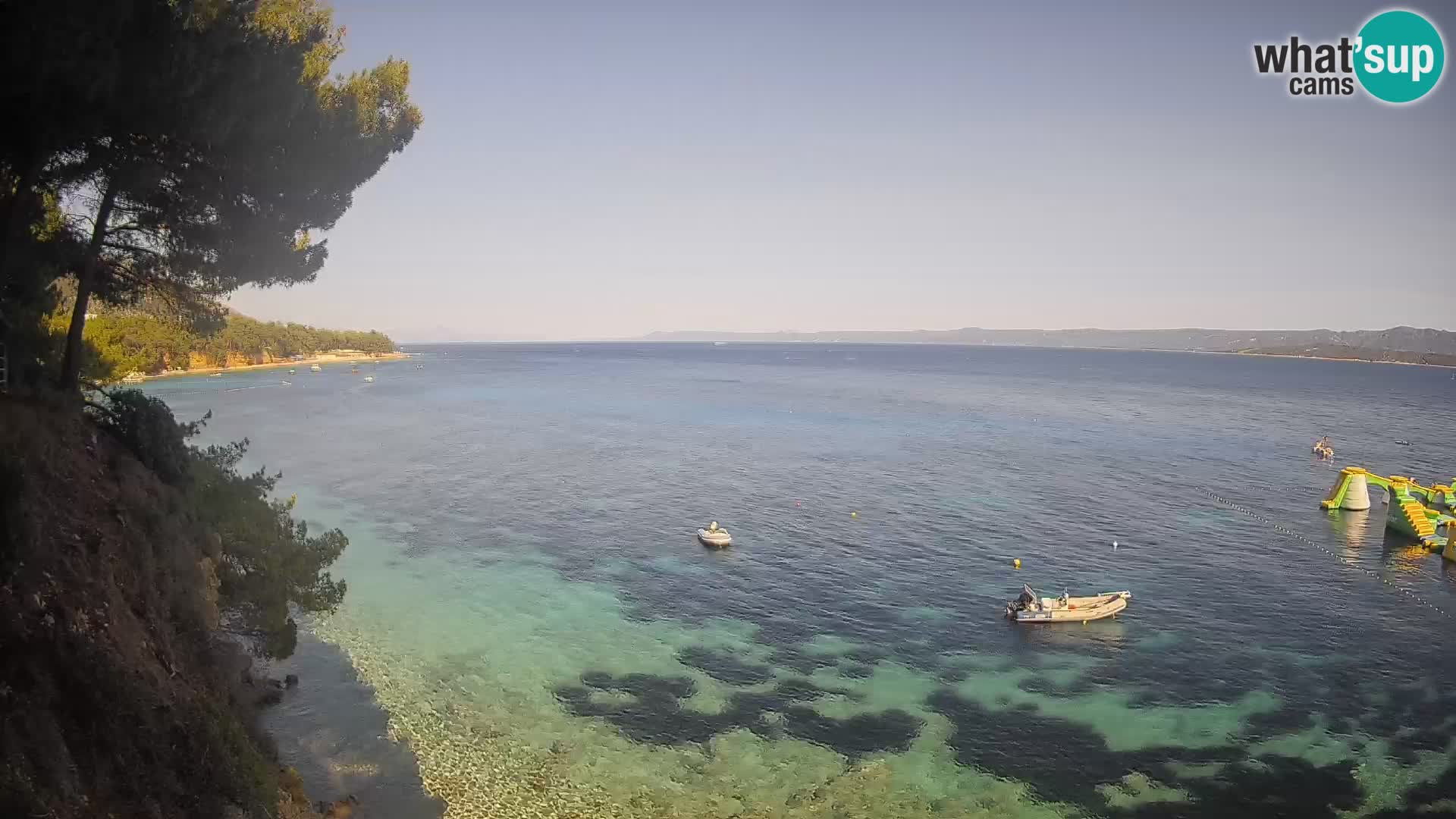 Webcam Spiaggia Potočine Bol – Vista live sulla spiaggia Borak, Isola di Brač