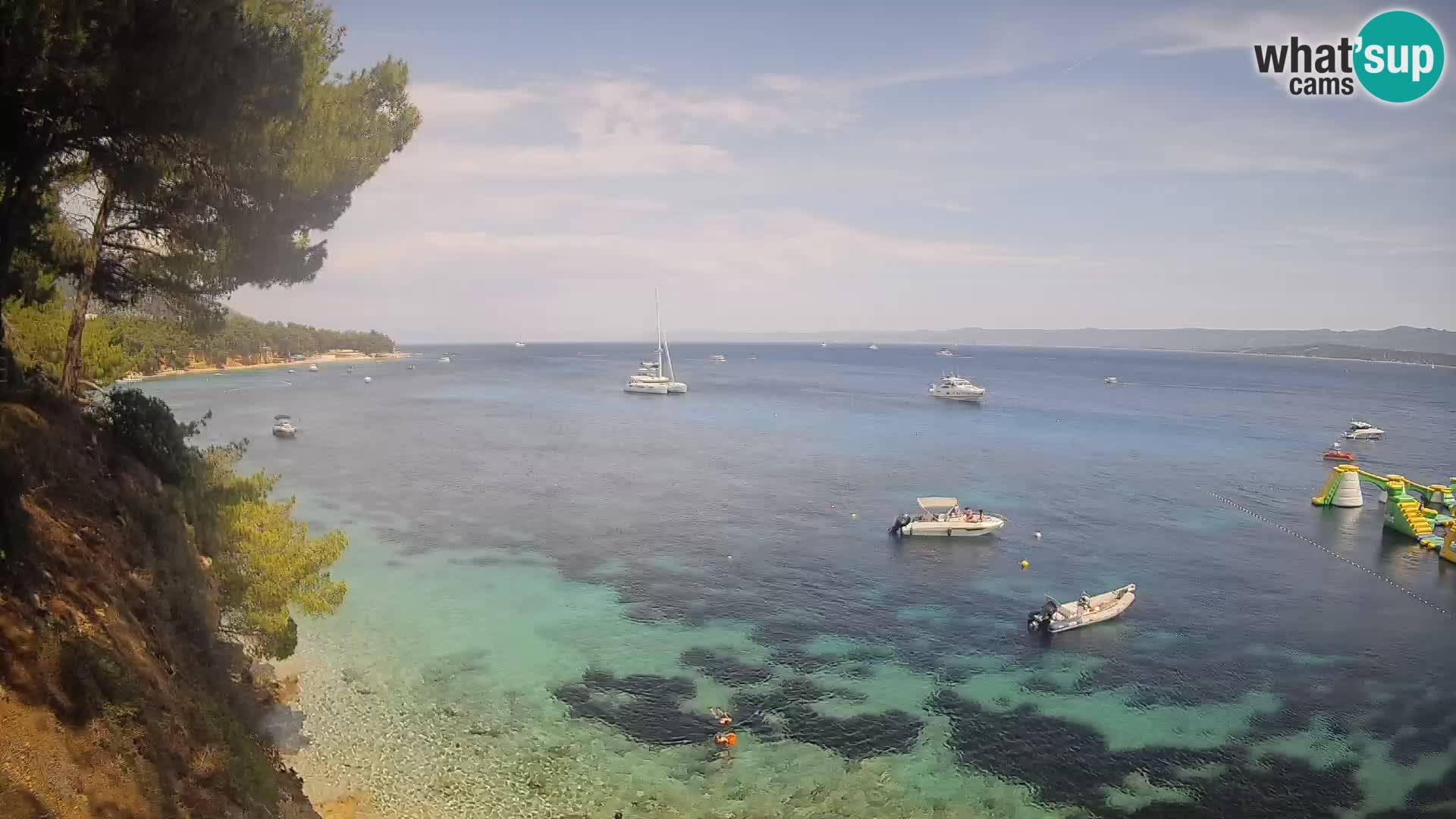 Web kamera Potočine Bol – Pogled uživo na plažu Borak, otok Brač