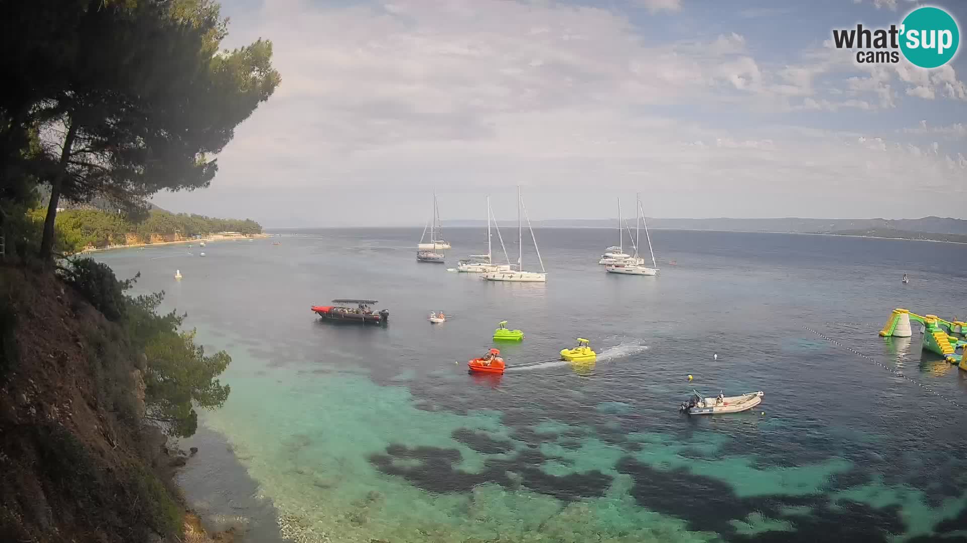 Webcam Spiaggia Potočine Bol – Vista live sulla spiaggia Borak, Isola di Brač