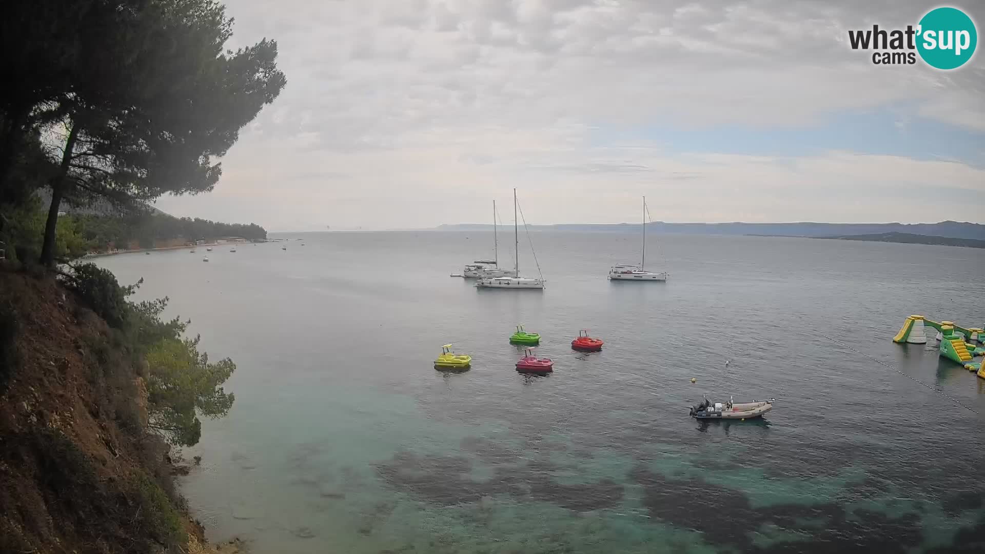 Webcam Spiaggia Potočine Bol – Vista live sulla spiaggia Borak, Isola di Brač