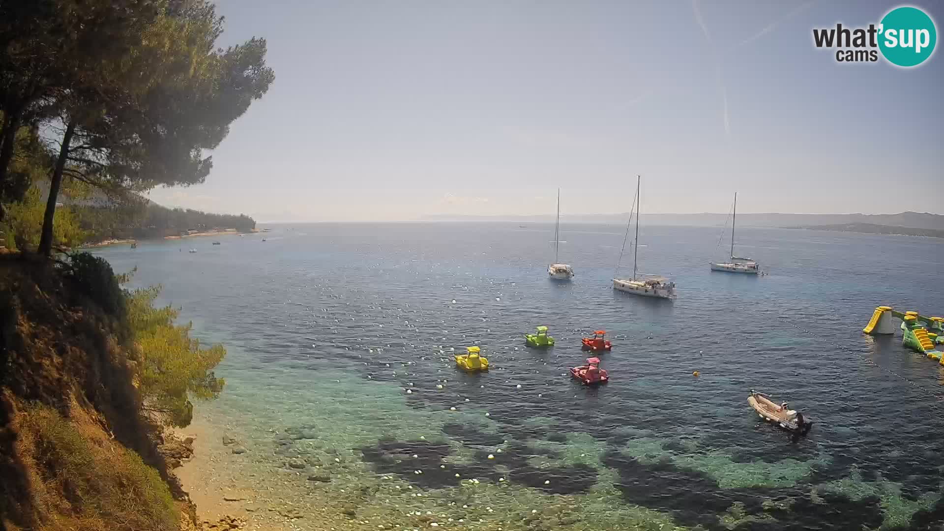 Web kamera Potočine Bol – Pogled uživo na plažu Borak, otok Brač