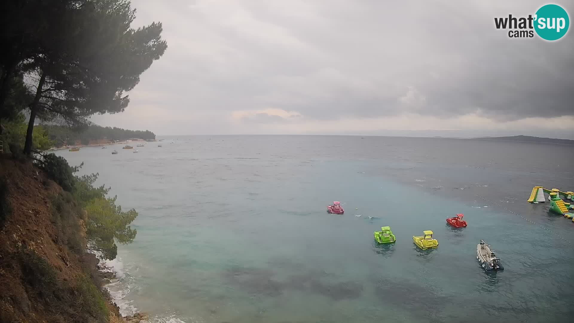 Webcam Spiaggia Potočine Bol – Vista live sulla spiaggia Borak, Isola di Brač