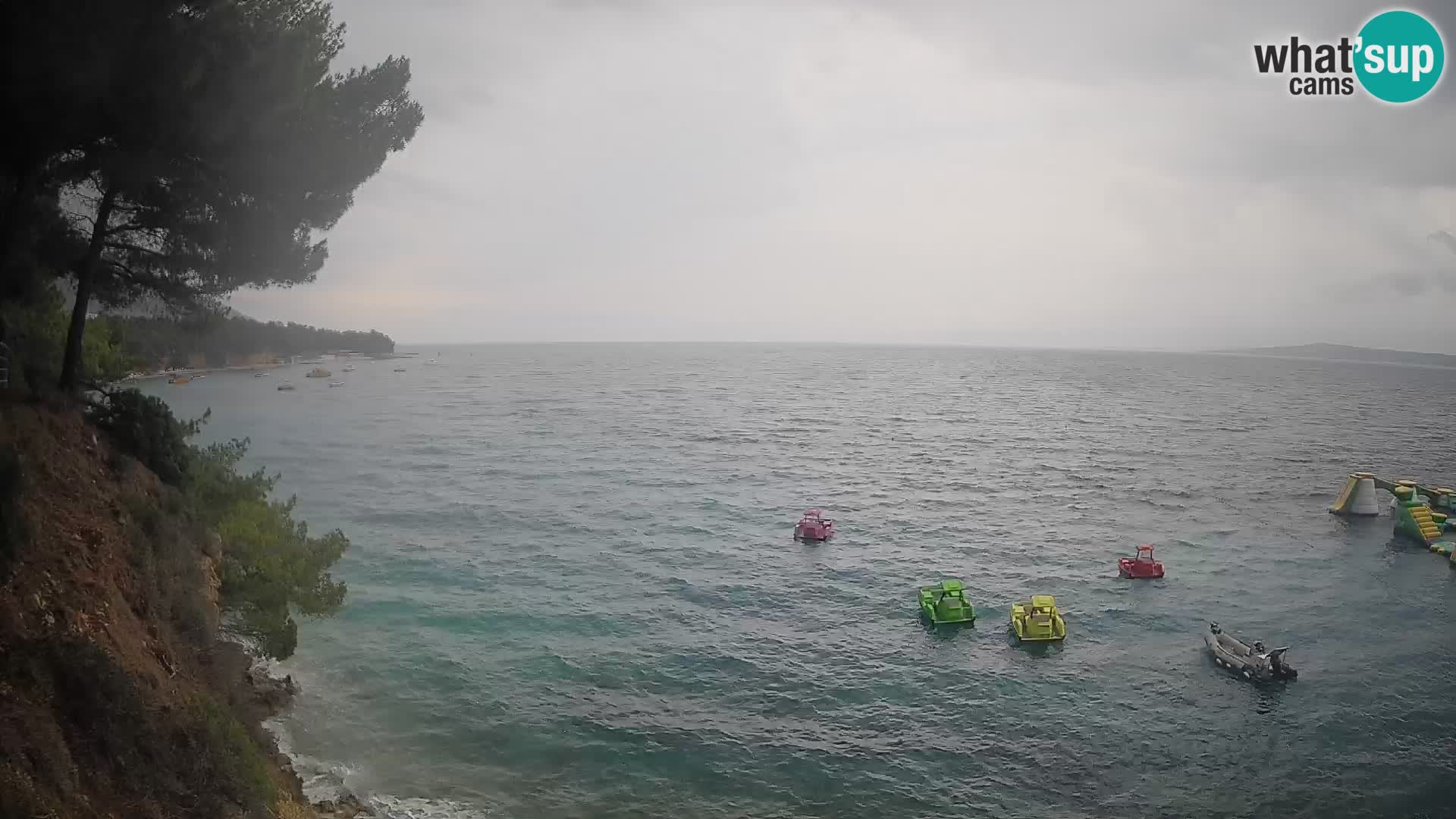 Webcam Spiaggia Potočine Bol – Vista live sulla spiaggia Borak, Isola di Brač