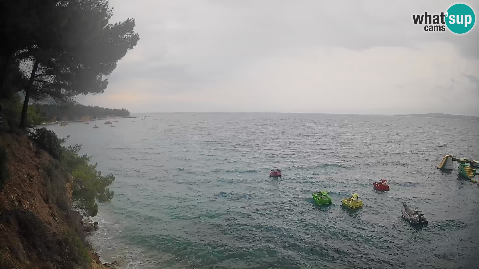 Webcam Spiaggia Potočine Bol – Vista live sulla spiaggia Borak, Isola di Brač
