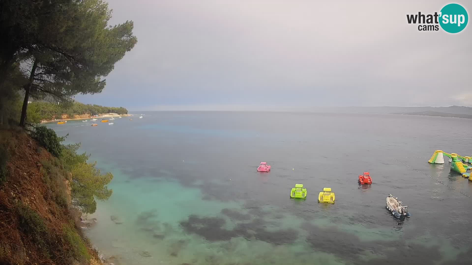 Webcam Spiaggia Potočine Bol – Vista live sulla spiaggia Borak, Isola di Brač