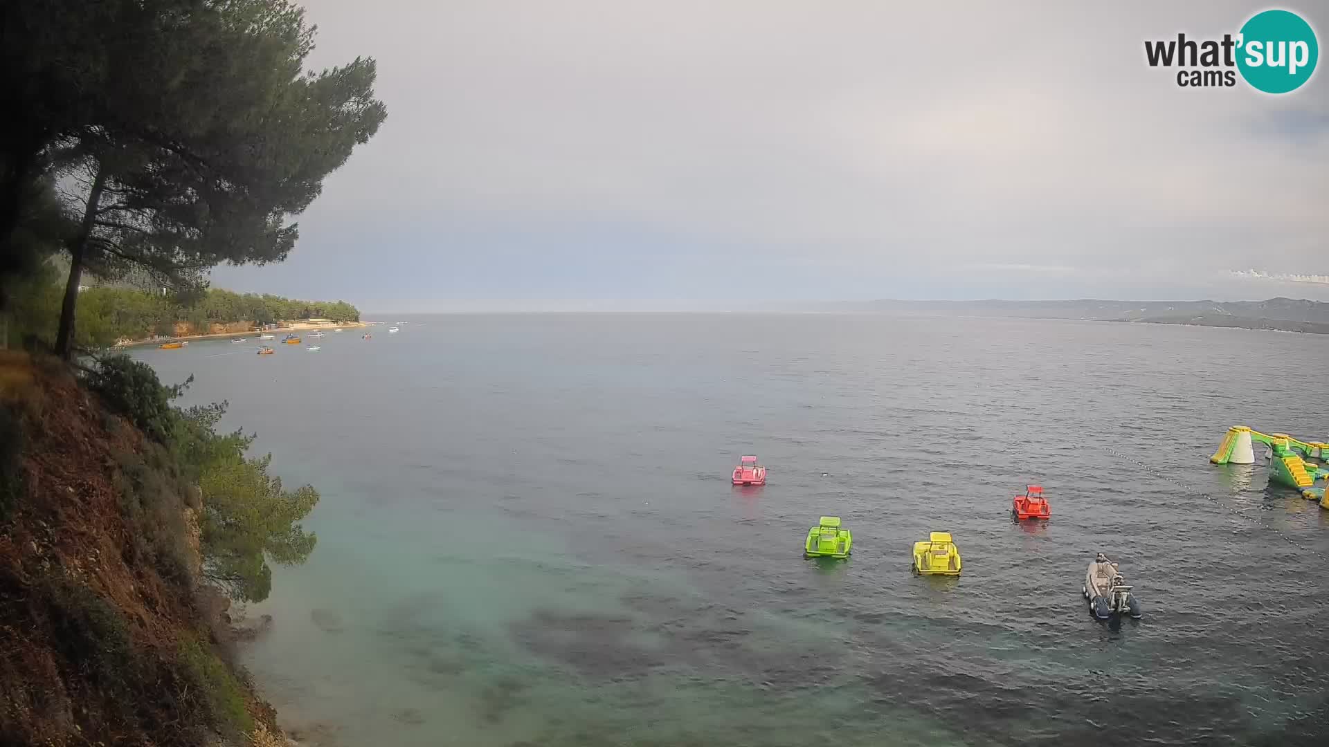 Webcam Spiaggia Potočine Bol – Vista live sulla spiaggia Borak, Isola di Brač