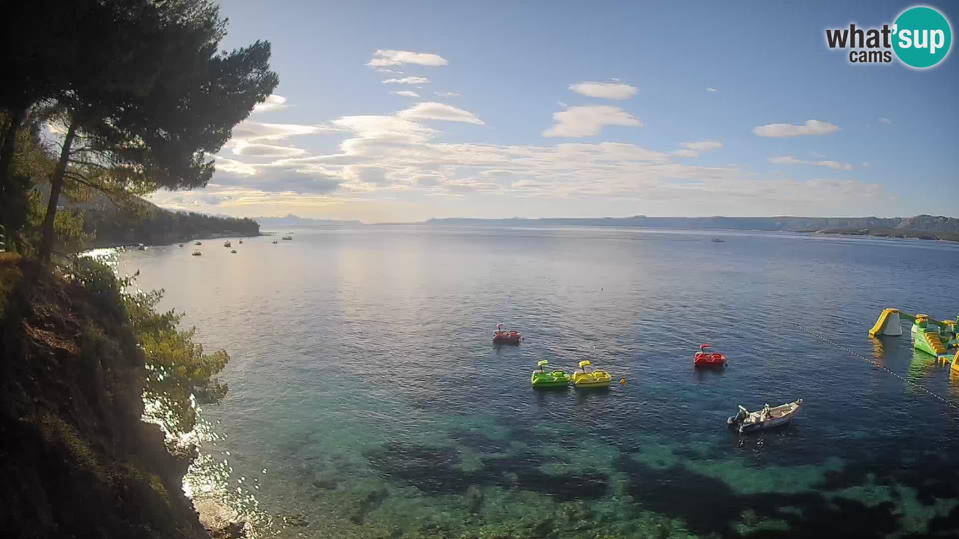 Webcam Spiaggia Potočine Bol – Vista live sulla spiaggia Borak, Isola di Brač