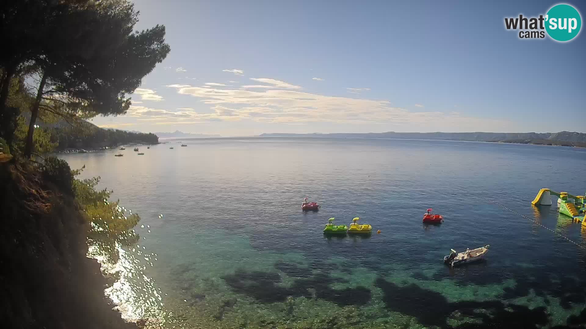 Webcam Spiaggia Potočine Bol – Vista live sulla spiaggia Borak, Isola di Brač
