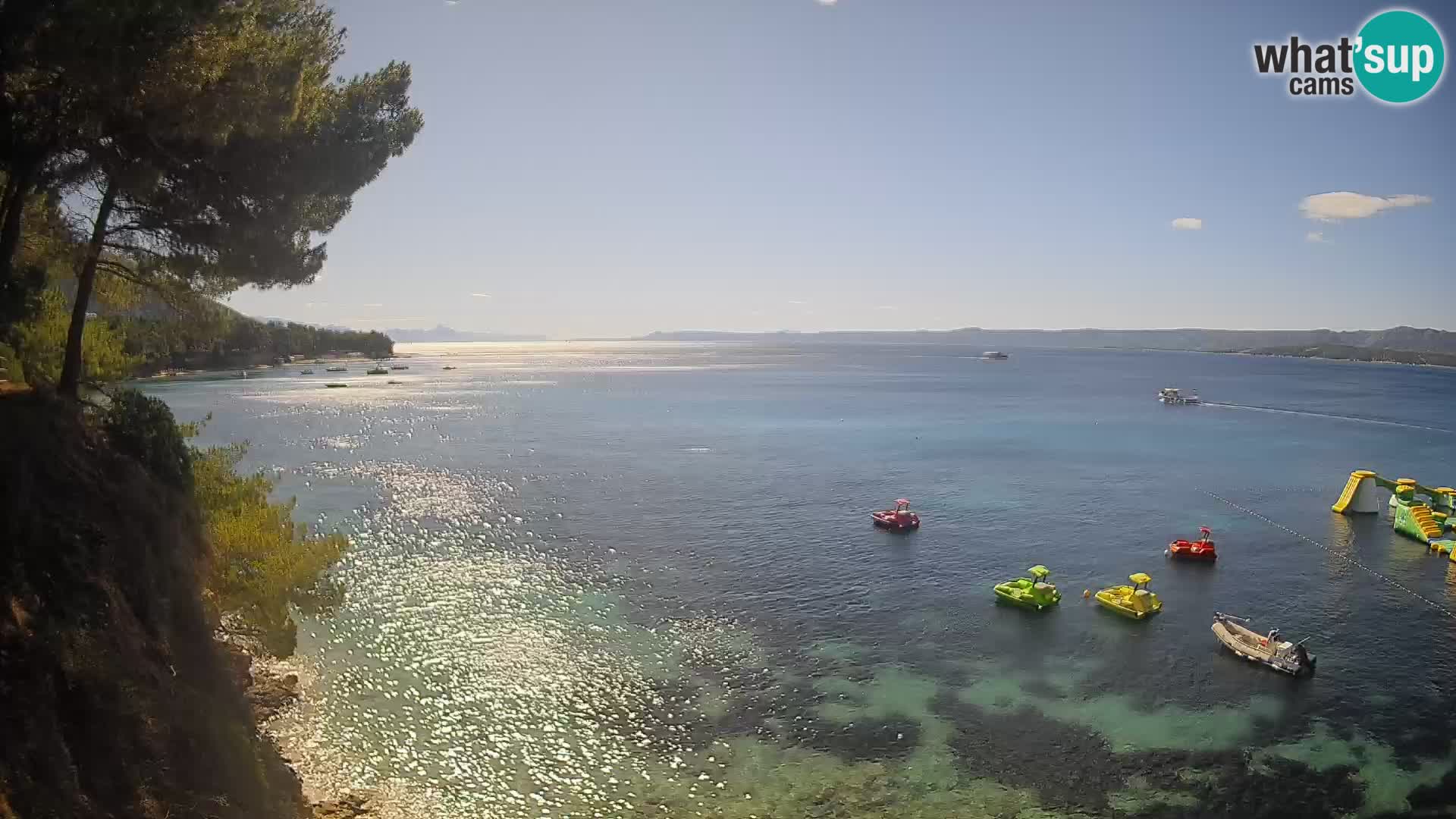Web kamera Potočine Bol – Pogled uživo na plažu Borak, otok Brač