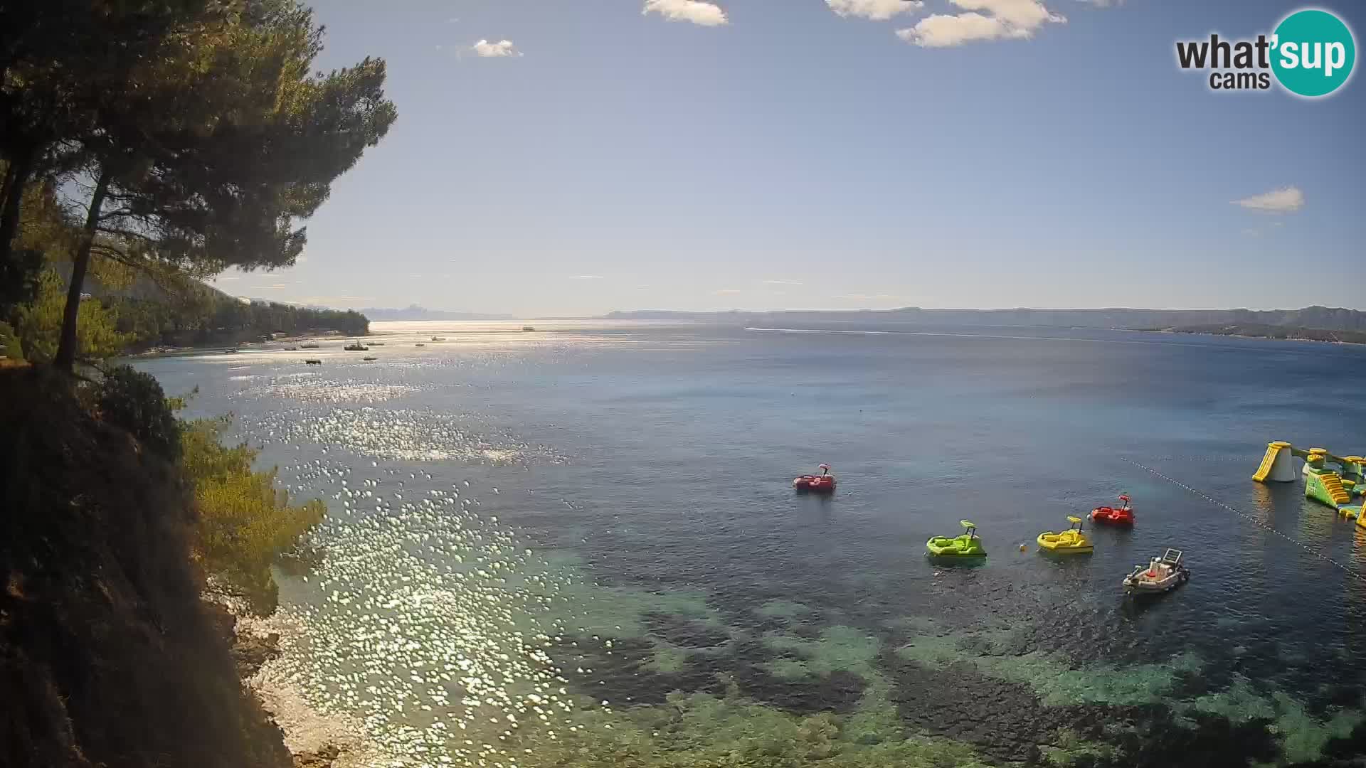 Webcam Spiaggia Potočine Bol – Vista live sulla spiaggia Borak, Isola di Brač
