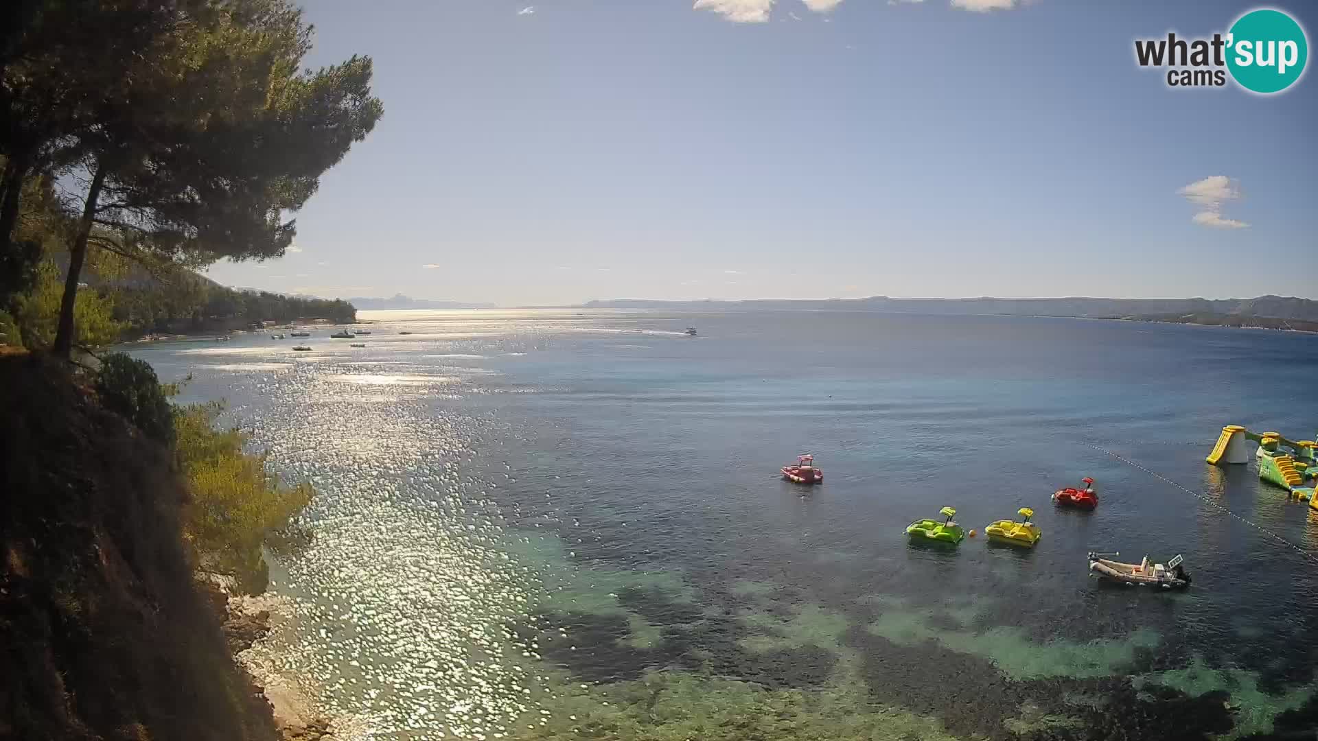 Webcam Spiaggia Potočine Bol – Vista live sulla spiaggia Borak, Isola di Brač