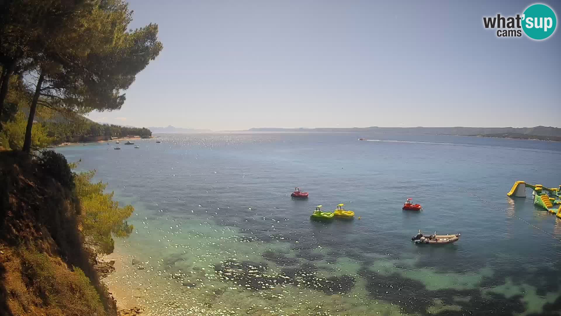 Webcam Spiaggia Potočine Bol – Vista live sulla spiaggia Borak, Isola di Brač