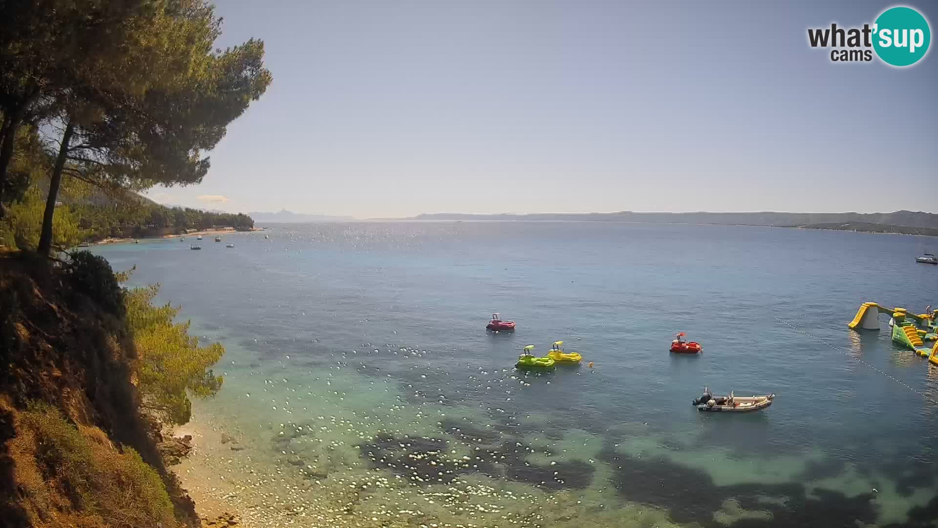 Web kamera Potočine Bol – Pogled uživo na plažu Borak, otok Brač
