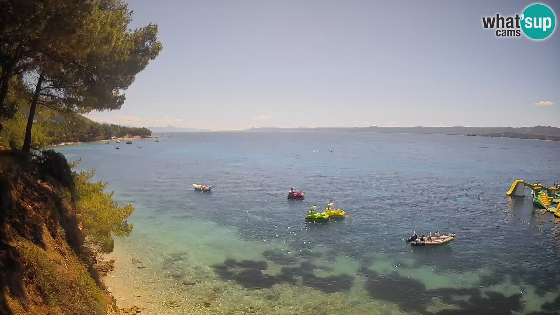 Webcam Spiaggia Potočine Bol – Vista live sulla spiaggia Borak, Isola di Brač