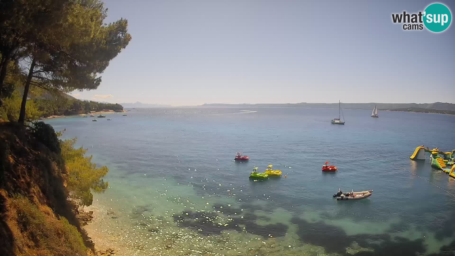 Webcam Spiaggia Potočine Bol – Vista live sulla spiaggia Borak, Isola di Brač
