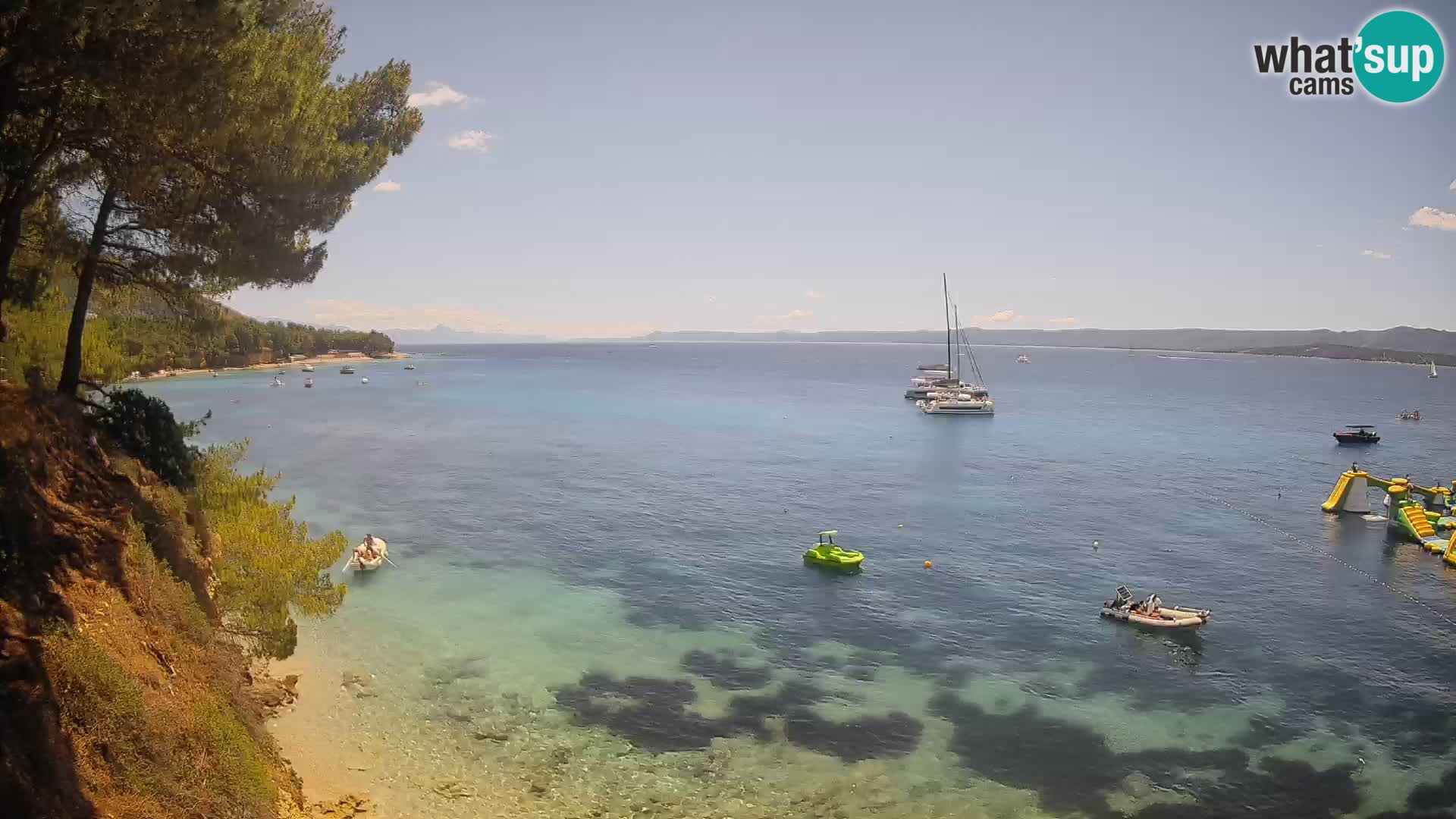 Webcam Spiaggia Potočine Bol – Vista live sulla spiaggia Borak, Isola di Brač