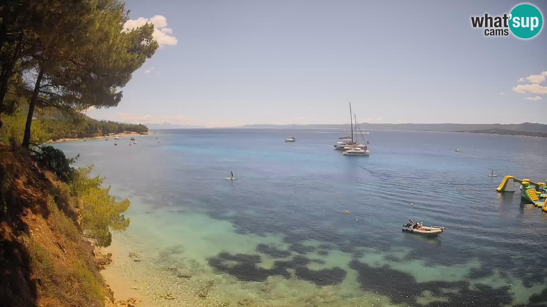 Webcam Spiaggia Potočine Bol – Vista live sulla spiaggia Borak, Isola di Brač