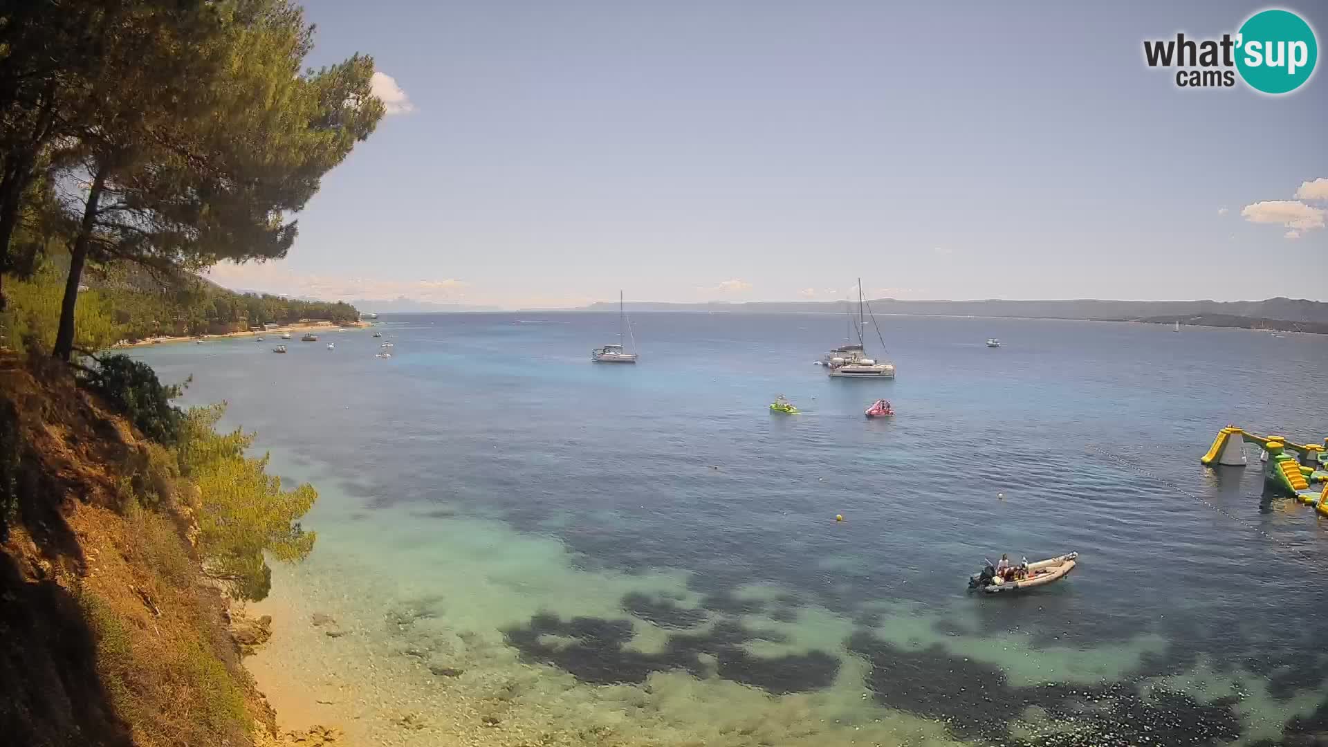Web kamera Potočine Bol – Pogled uživo na plažu Borak, otok Brač