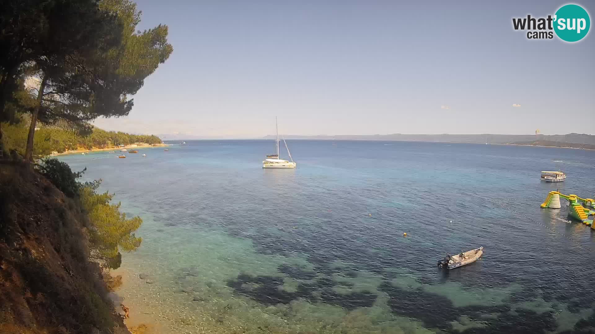 Webcam Spiaggia Potočine Bol – Vista live sulla spiaggia Borak, Isola di Brač
