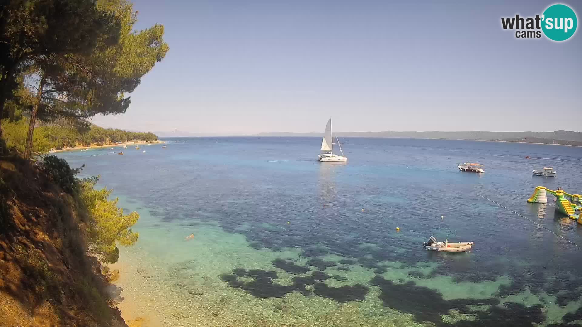 Webcam Playa Potočine Bol – Vista en vivo de Borak Beach, Isla de Brač