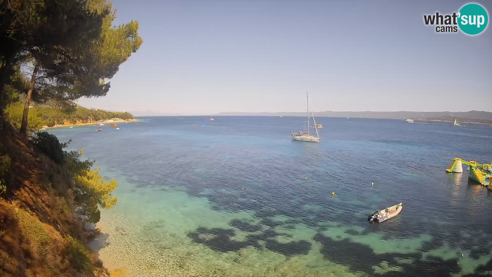Web kamera Potočine Bol – Pogled uživo na plažu Borak, otok Brač
