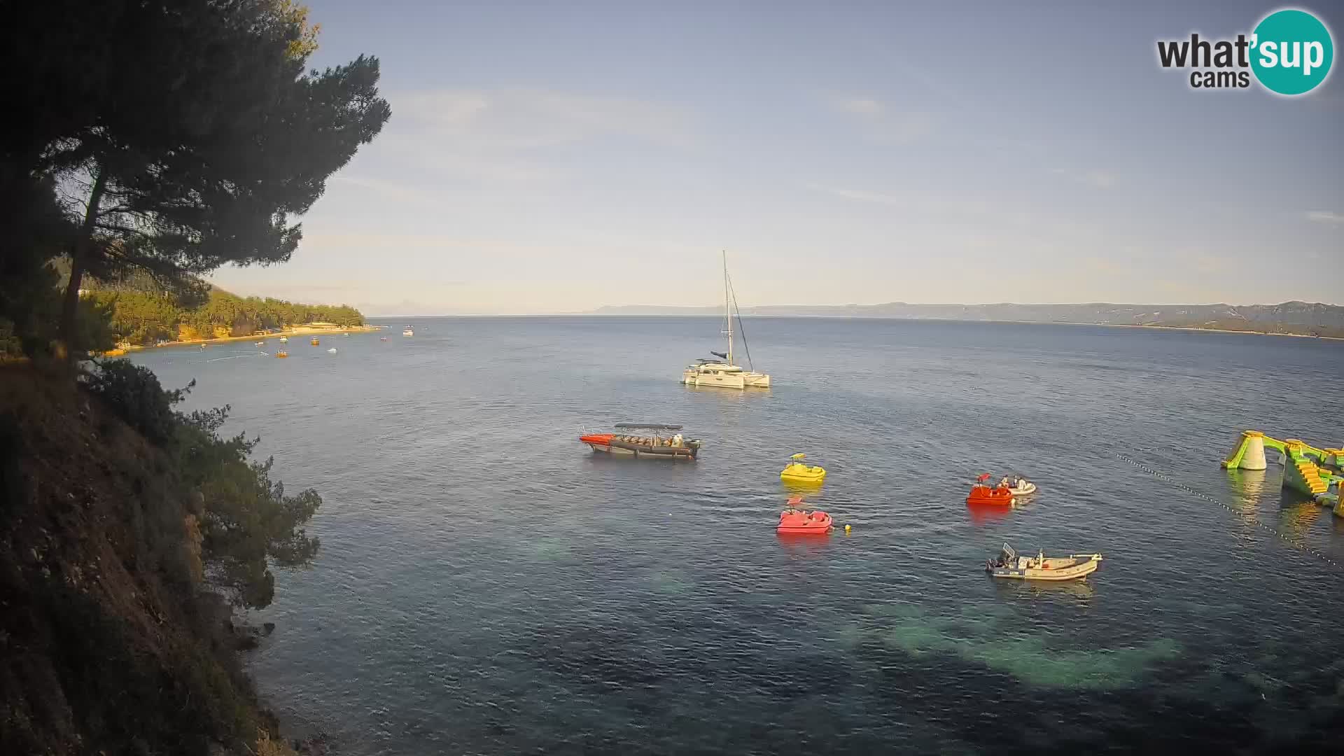 Webcam Spiaggia Potočine Bol – Vista live sulla spiaggia Borak, Isola di Brač