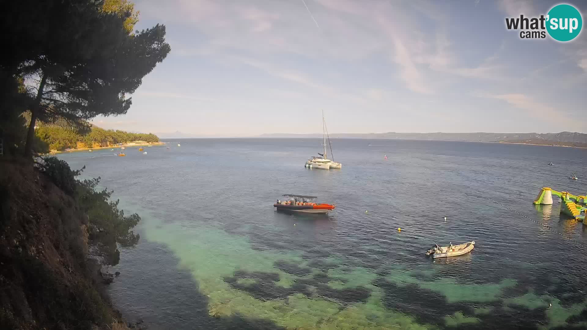 Web kamera Potočine Bol – Pogled uživo na plažu Borak, otok Brač