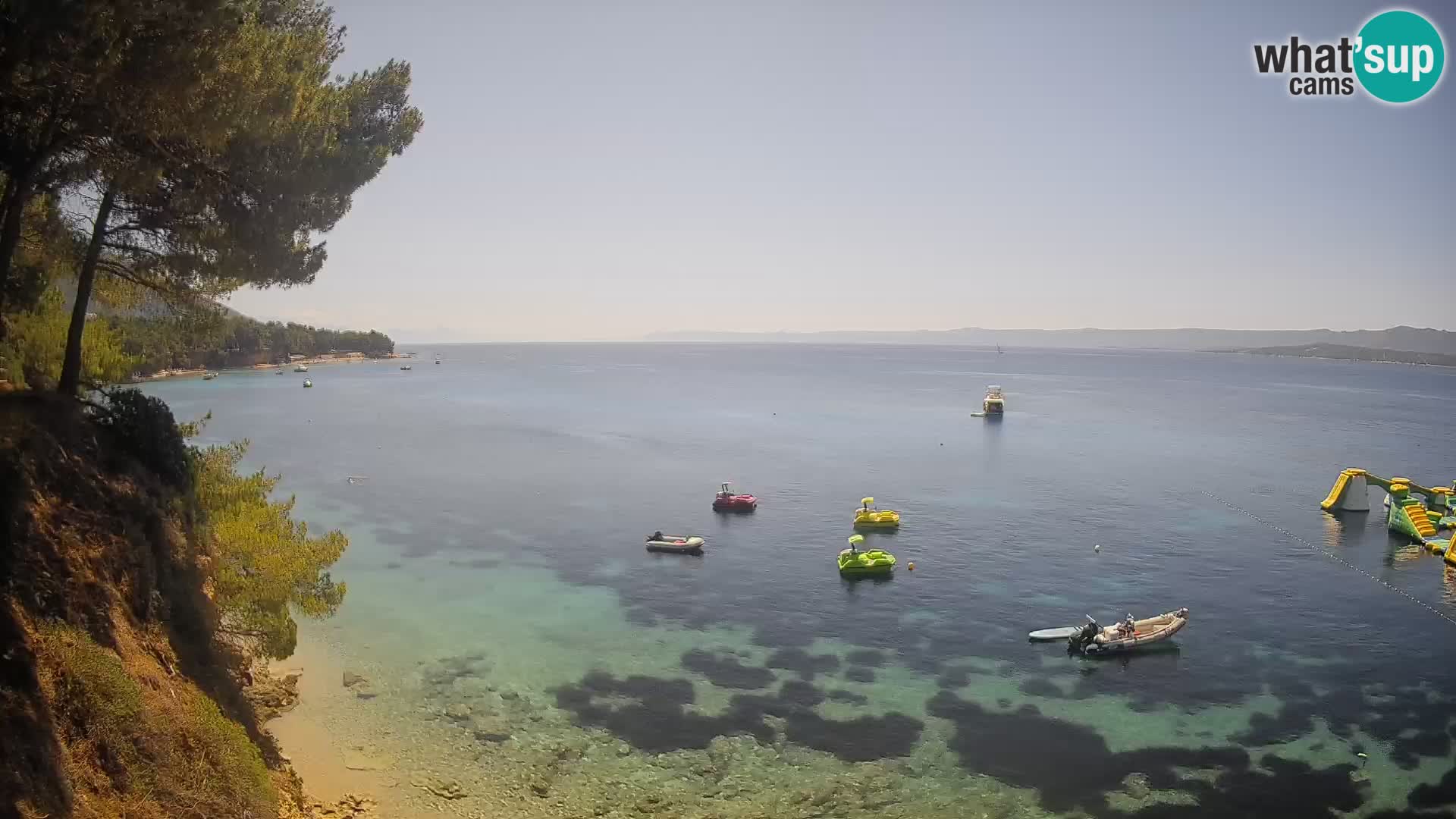 Web kamera Potočine Bol – Pogled uživo na plažu Borak, otok Brač