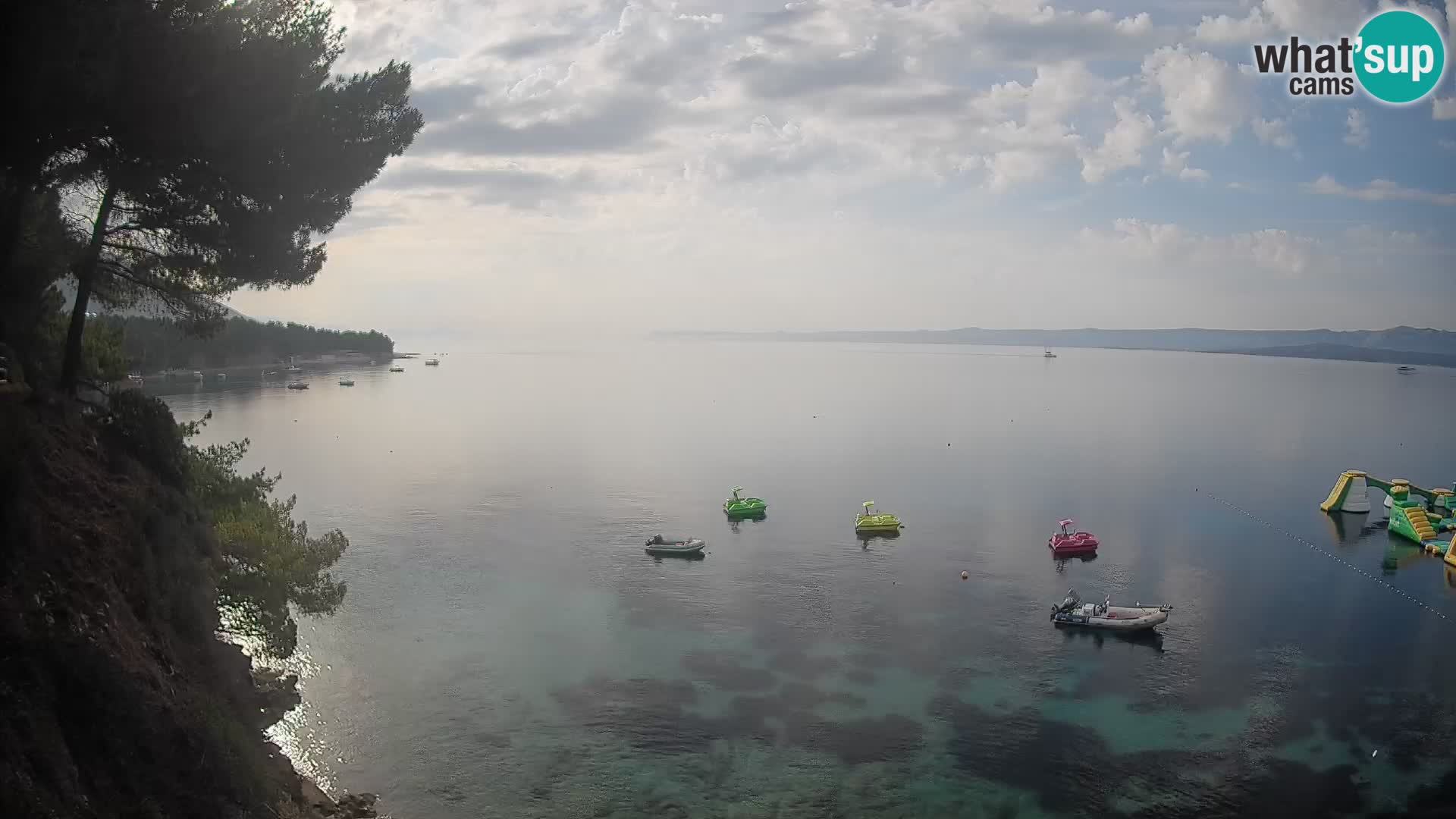 Webcam Spiaggia Potočine Bol – Vista live sulla spiaggia Borak, Isola di Brač