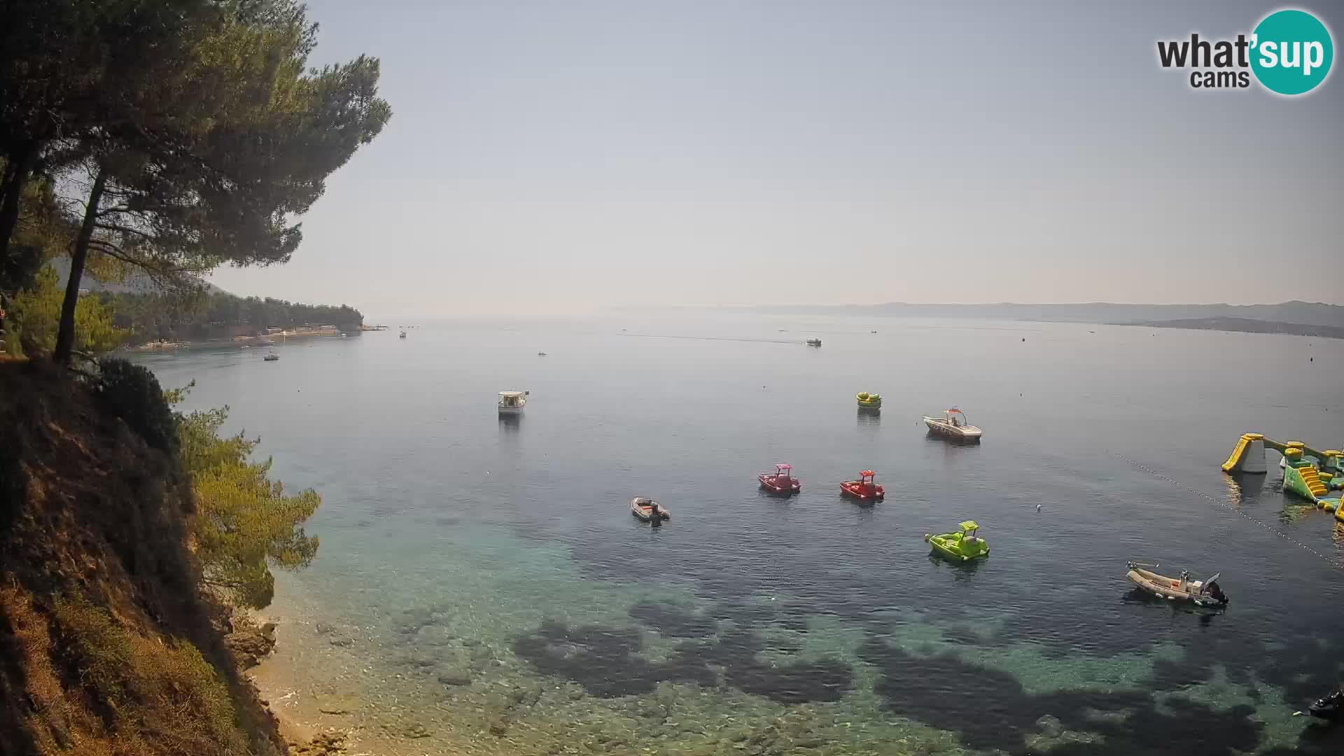 Webcam Spiaggia Potočine Bol – Vista live sulla spiaggia Borak, Isola di Brač