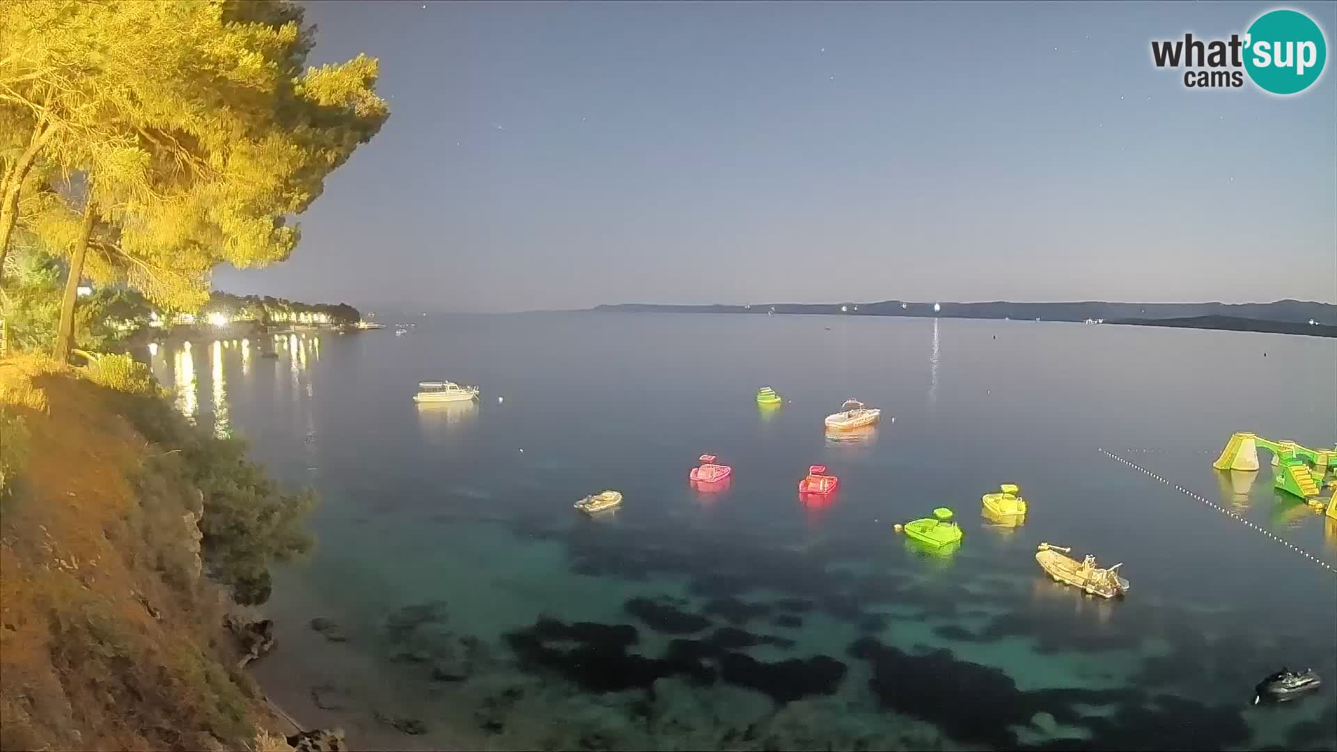 Webcam Spiaggia Potočine Bol – Vista live sulla spiaggia Borak, Isola di Brač