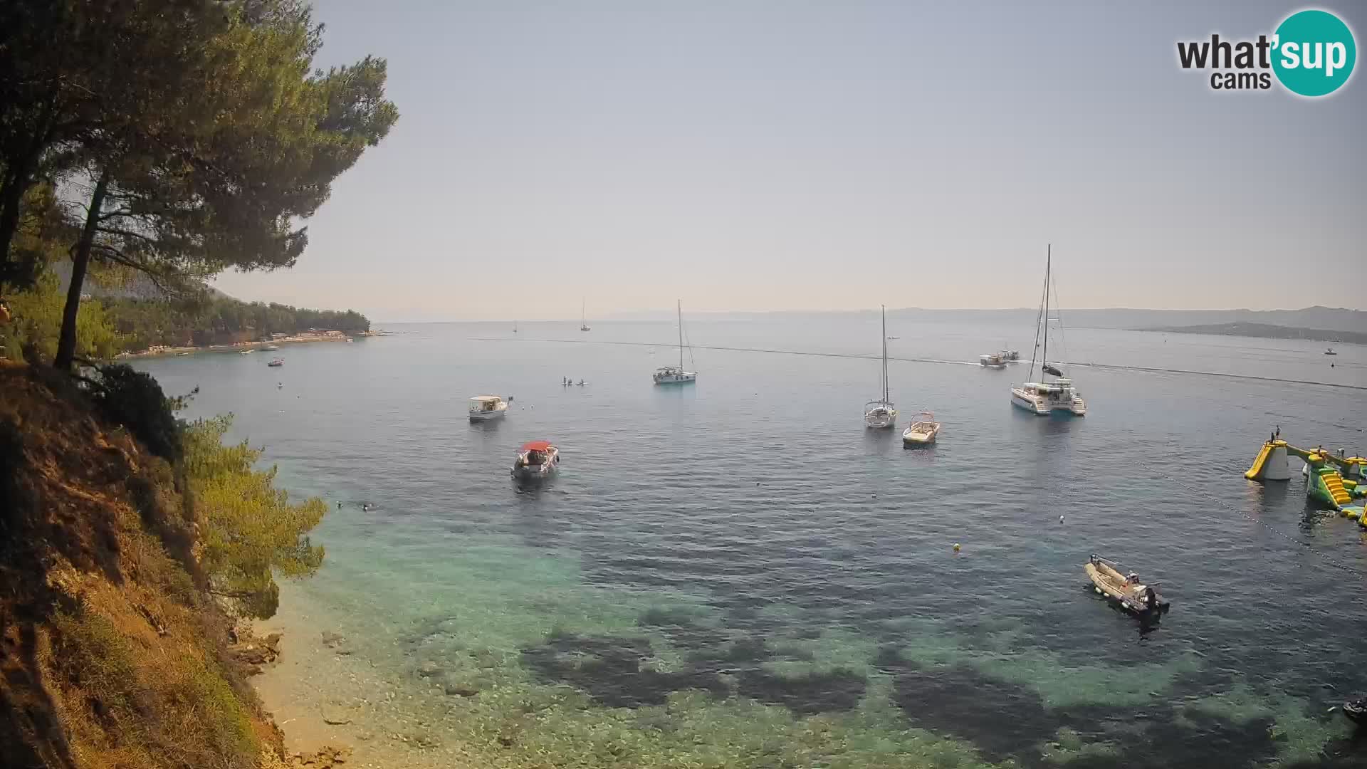 Webcam Spiaggia Potočine Bol – Vista live sulla spiaggia Borak, Isola di Brač