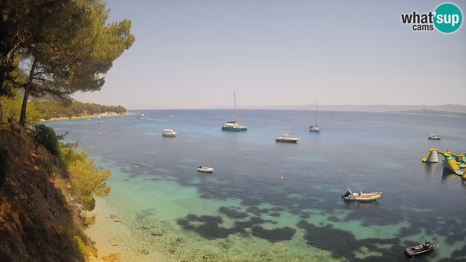 Webcam Spiaggia Potočine Bol – Vista live sulla spiaggia Borak, Isola di Brač