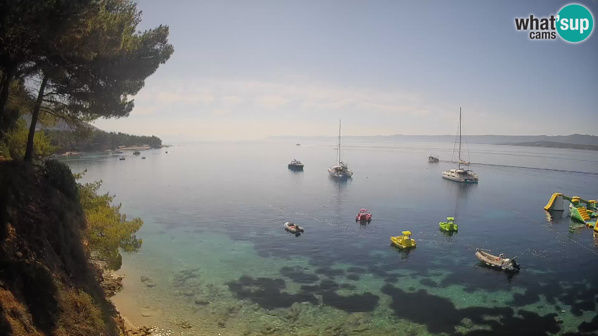 Webcam Spiaggia Potočine Bol – Vista live sulla spiaggia Borak, Isola di Brač