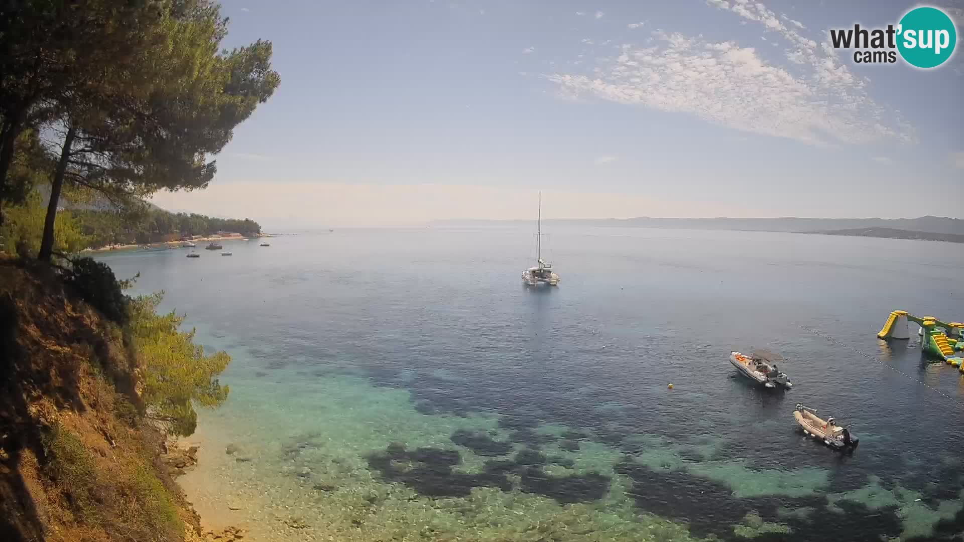 Webcam Spiaggia Potočine Bol – Vista live sulla spiaggia Borak, Isola di Brač