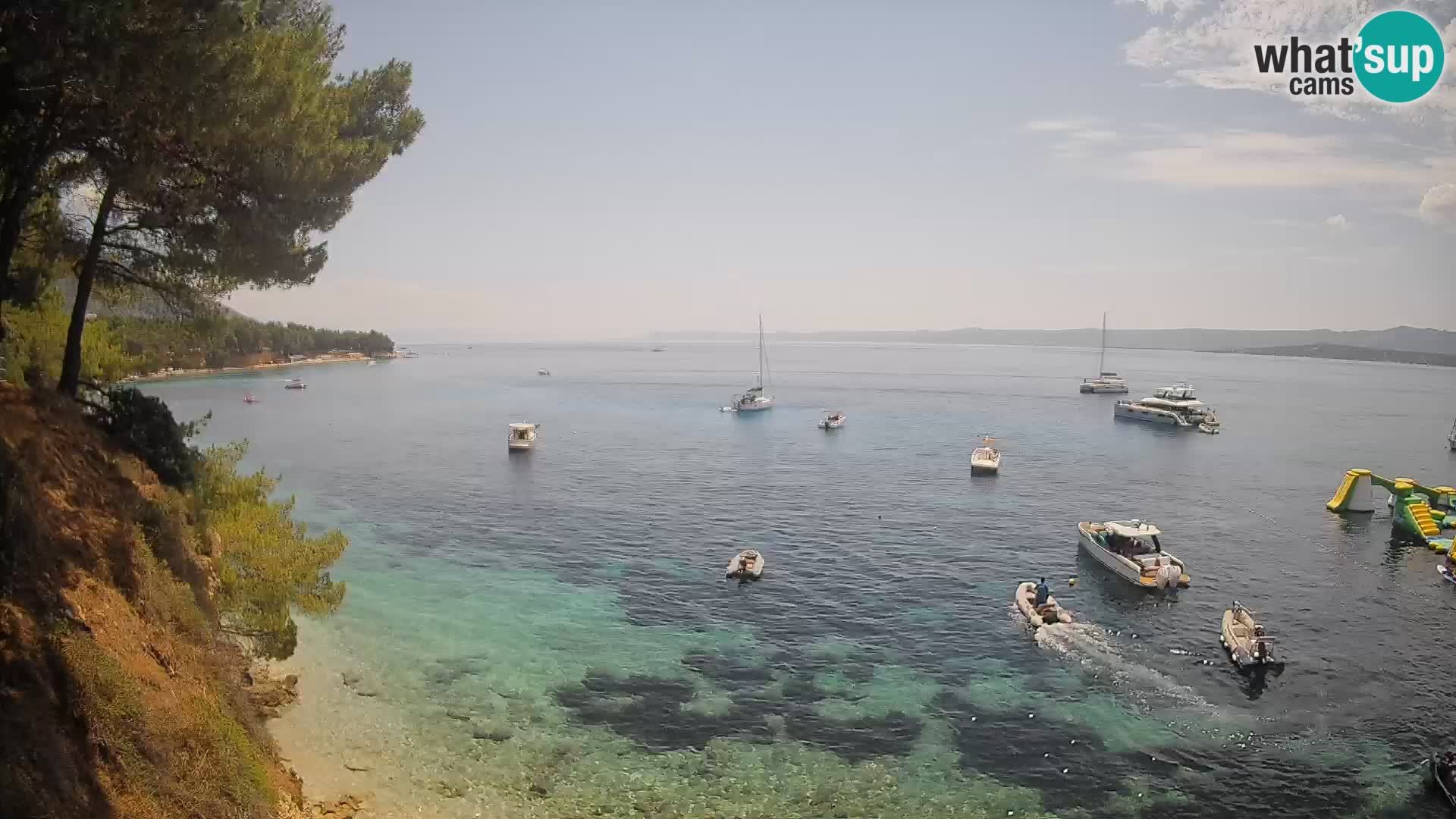 Webcam Spiaggia Potočine Bol – Vista live sulla spiaggia Borak, Isola di Brač