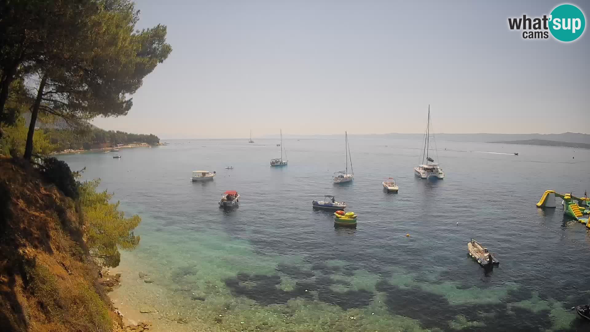 Web kamera Potočine Bol – Pogled uživo na plažu Borak, otok Brač