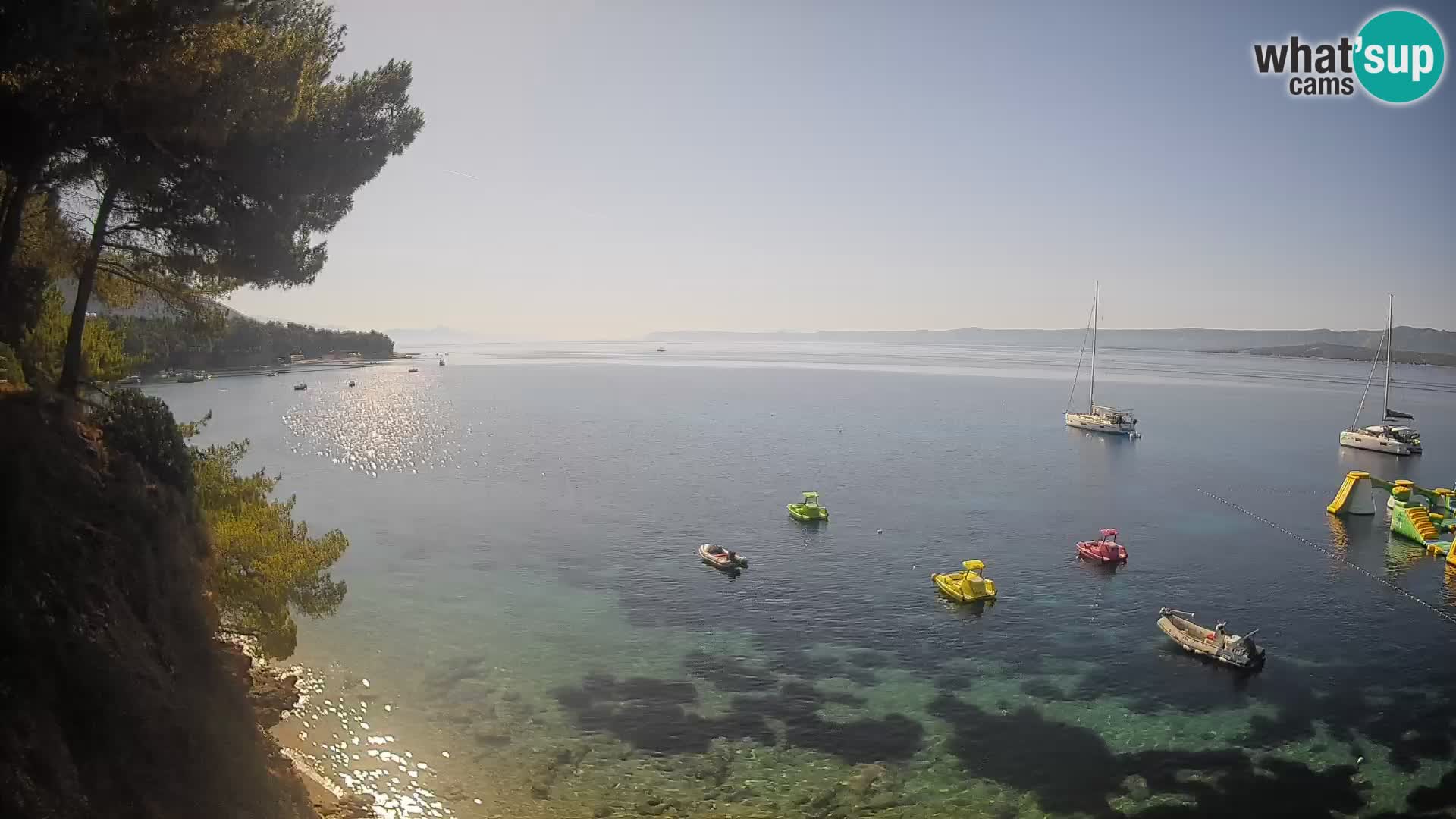 Web kamera Potočine Bol – Pogled uživo na plažu Borak, otok Brač