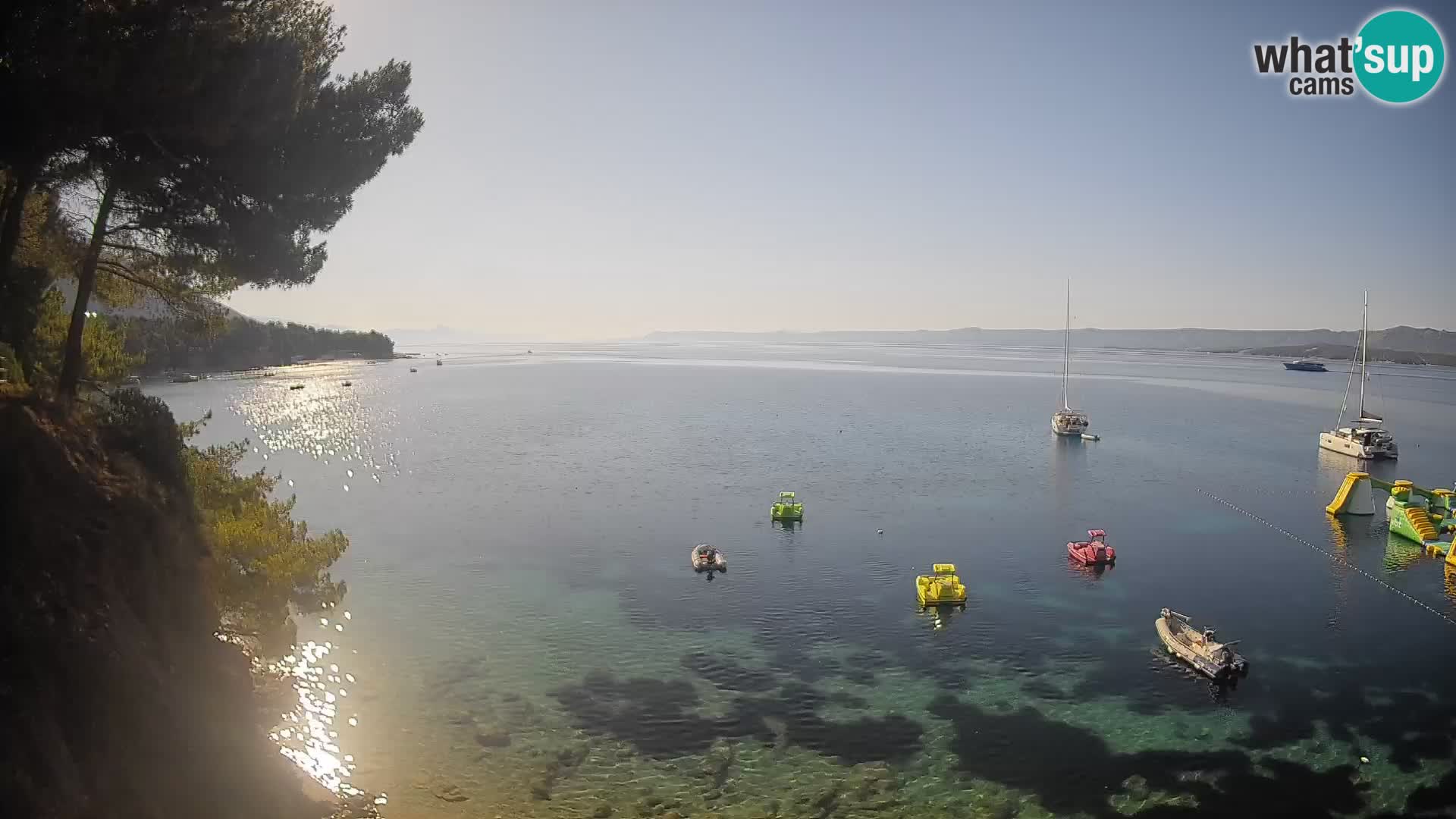Web kamera Potočine Bol – Pogled uživo na plažu Borak, otok Brač