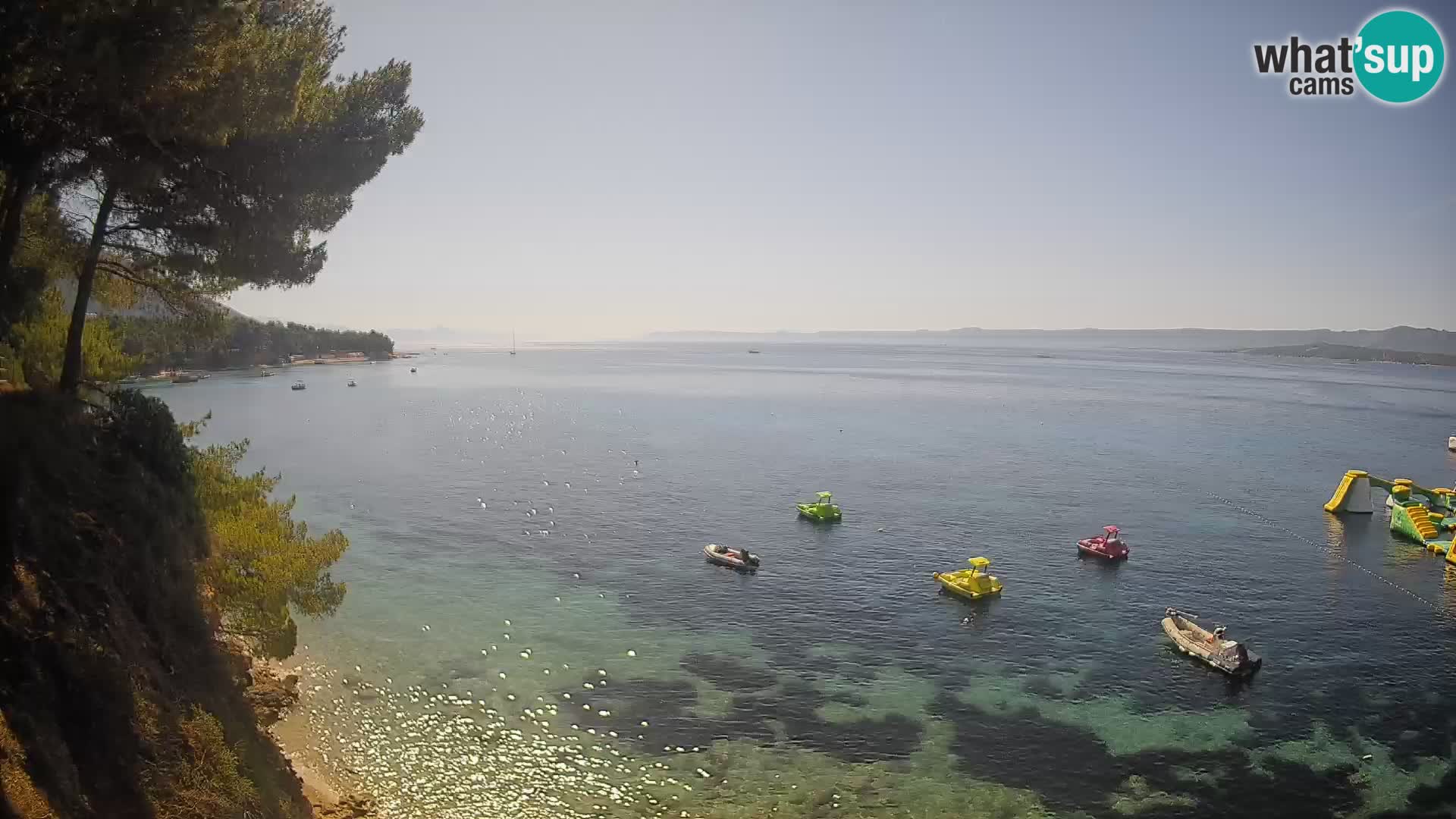 Webcam Spiaggia Potočine Bol – Vista live sulla spiaggia Borak, Isola di Brač