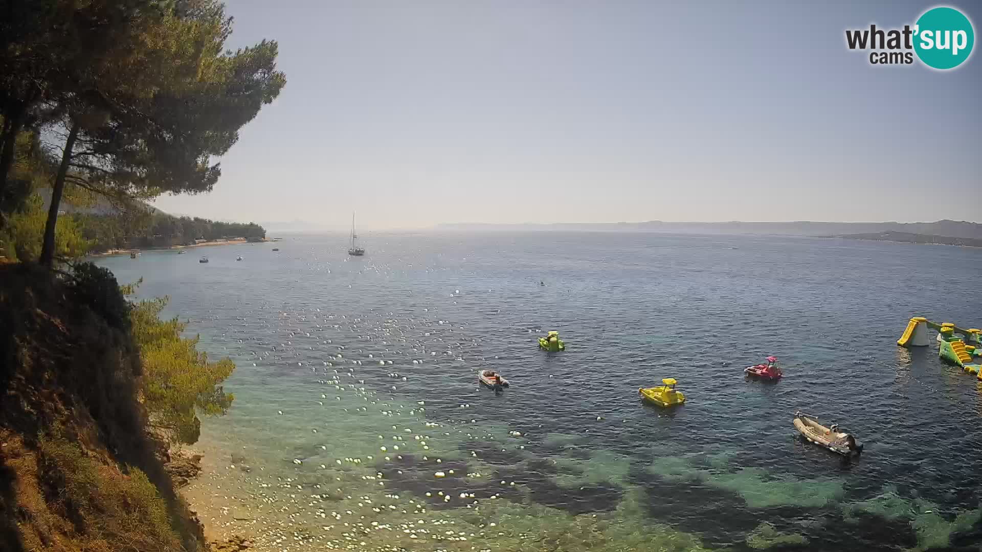 Web kamera Potočine Bol – Pogled uživo na plažu Borak, otok Brač