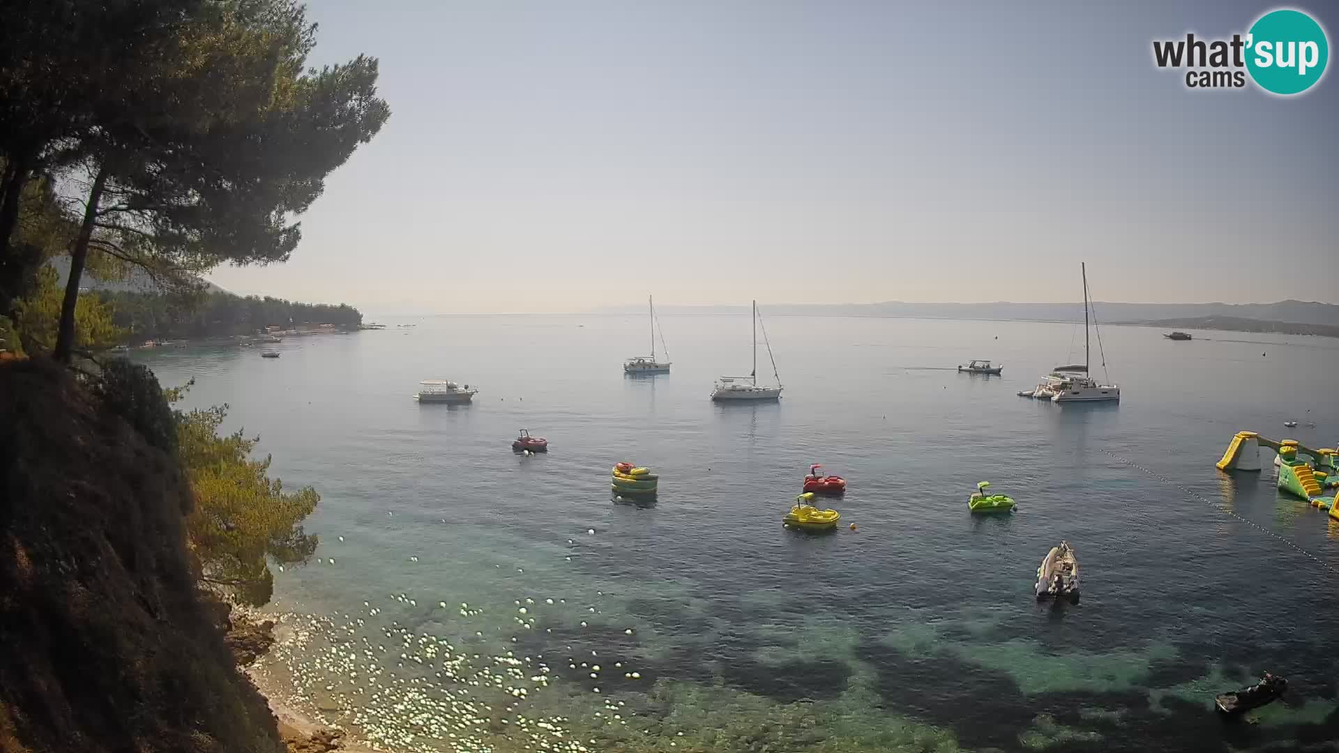 Webcam Spiaggia Potočine Bol – Vista live sulla spiaggia Borak, Isola di Brač