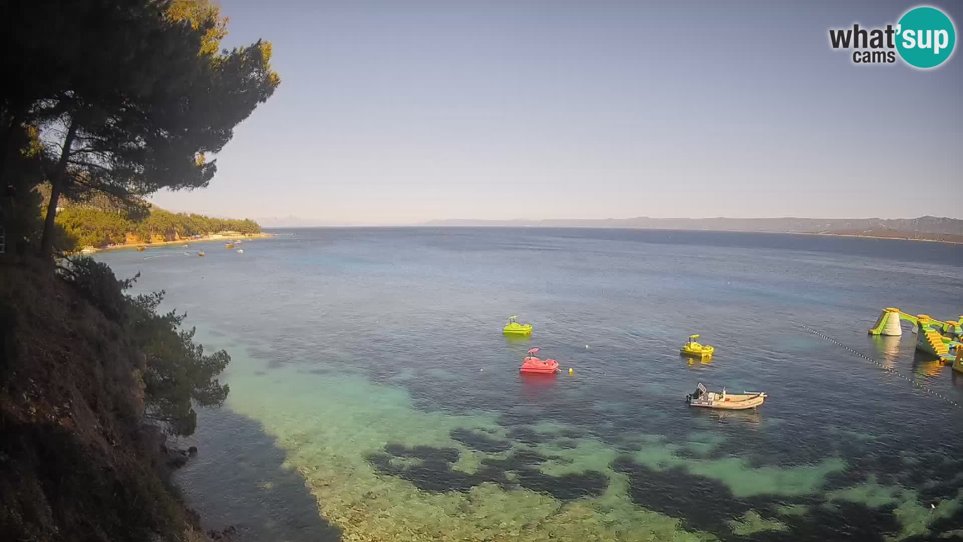 Web kamera Potočine Bol – Pogled uživo na plažu Borak, otok Brač