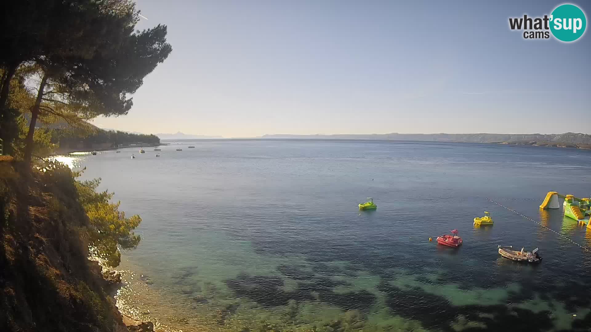 Webcam Spiaggia Potočine Bol – Vista live sulla spiaggia Borak, Isola di Brač