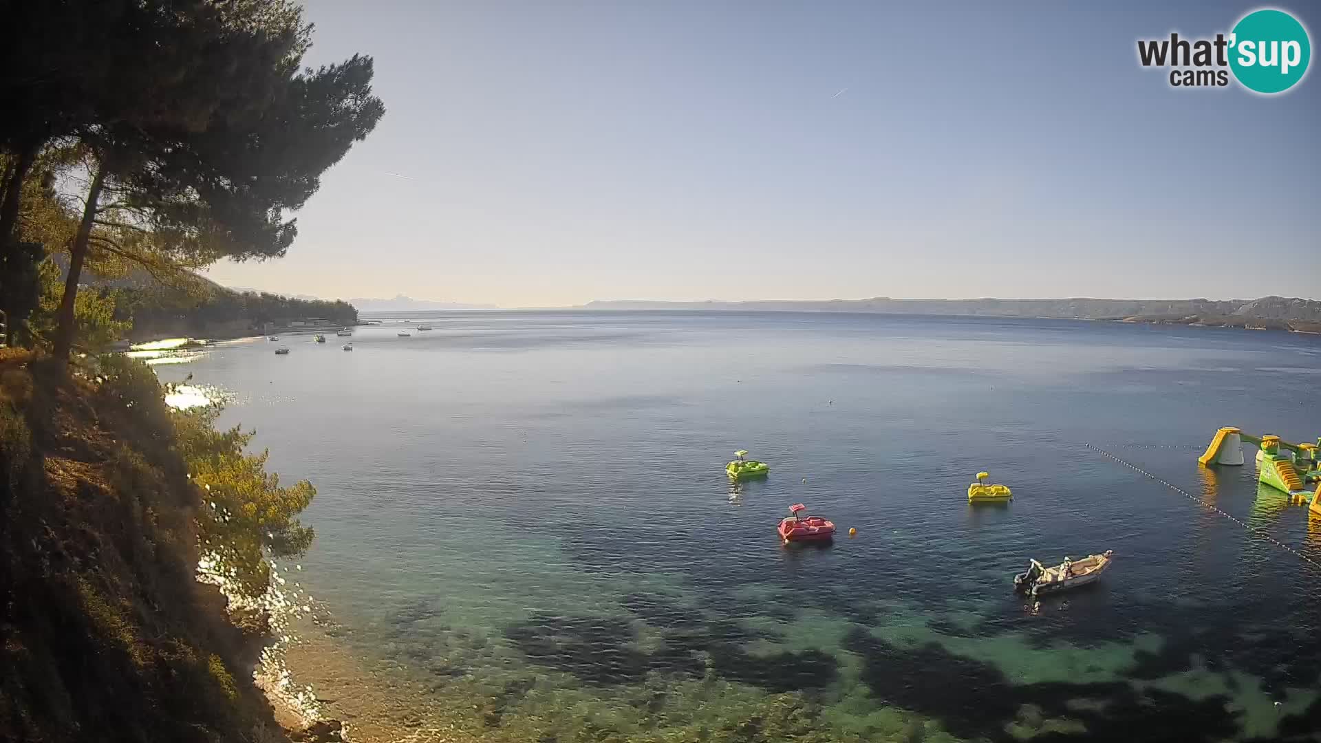 Webcam Spiaggia Potočine Bol – Vista live sulla spiaggia Borak, Isola di Brač