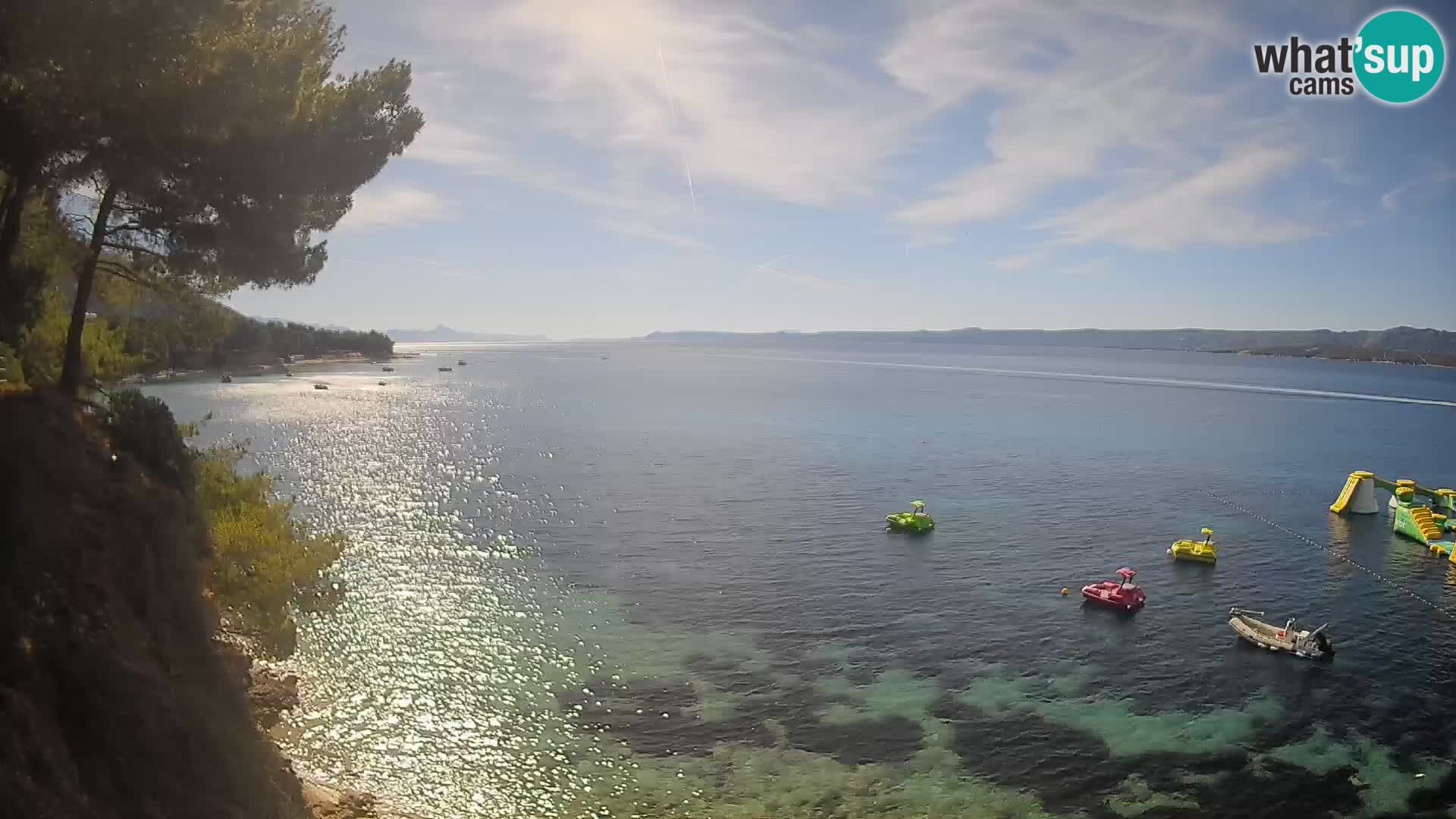 Webcam Spiaggia Potočine Bol – Vista live sulla spiaggia Borak, Isola di Brač