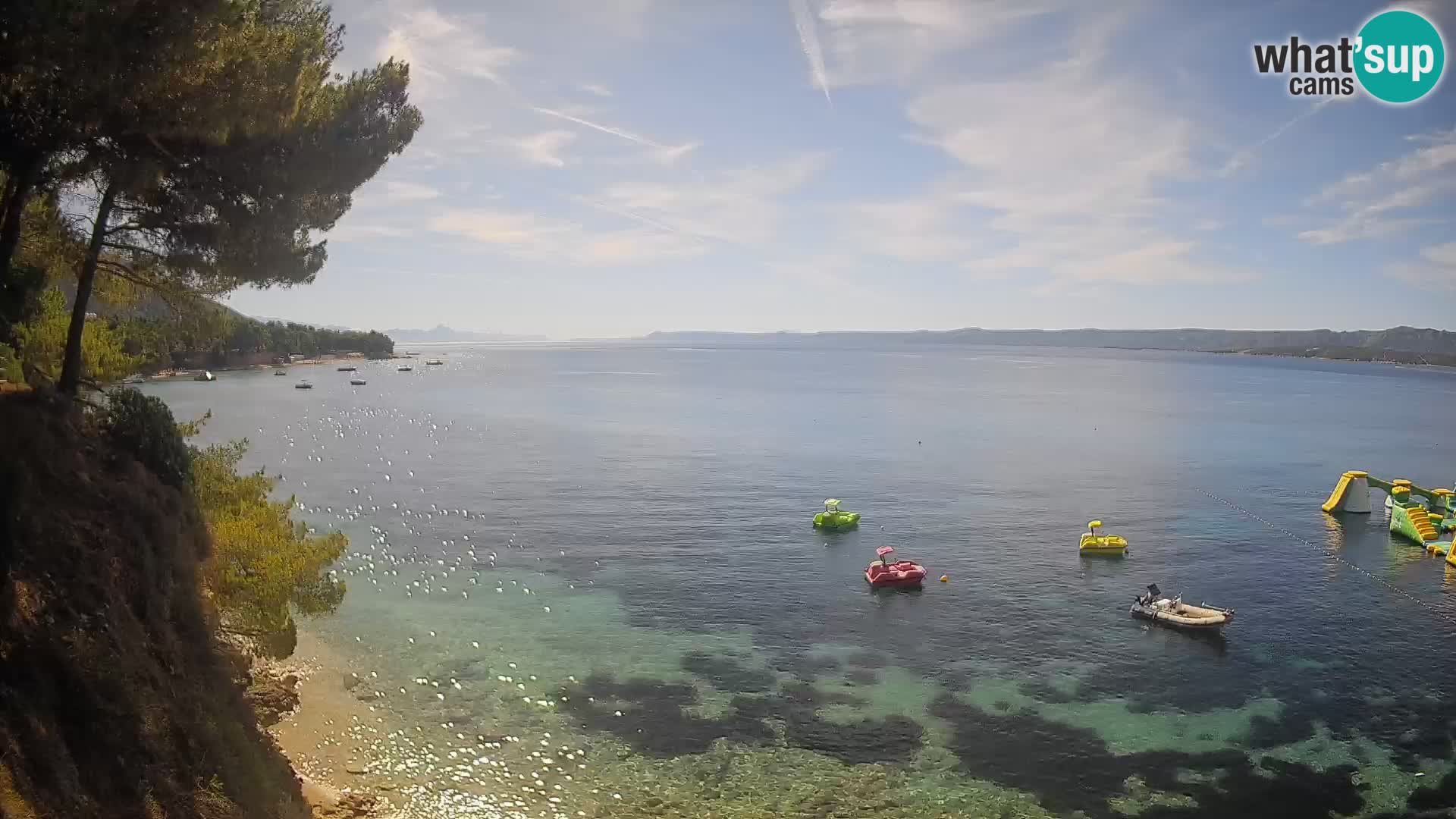 Webcam Spiaggia Potočine Bol – Vista live sulla spiaggia Borak, Isola di Brač