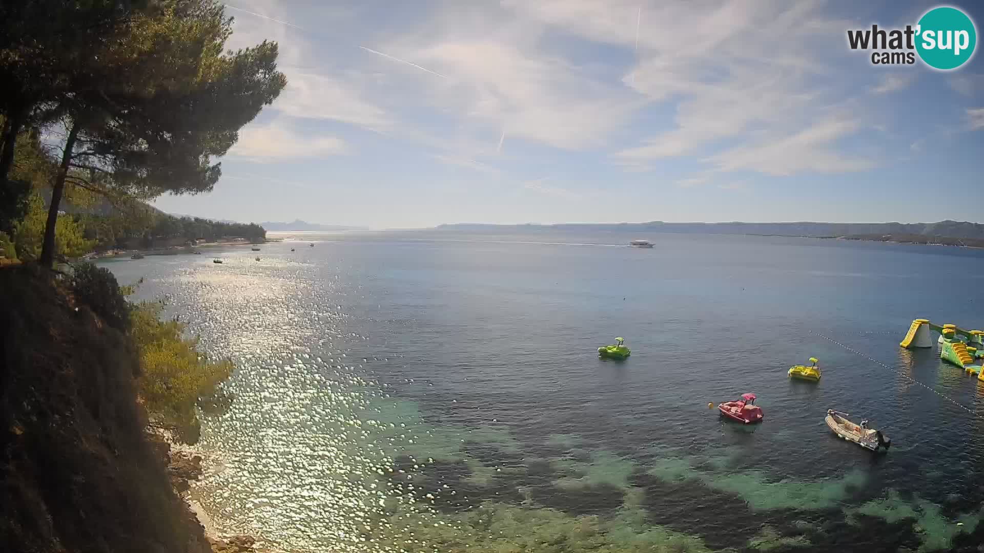 Webcam Spiaggia Potočine Bol – Vista live sulla spiaggia Borak, Isola di Brač